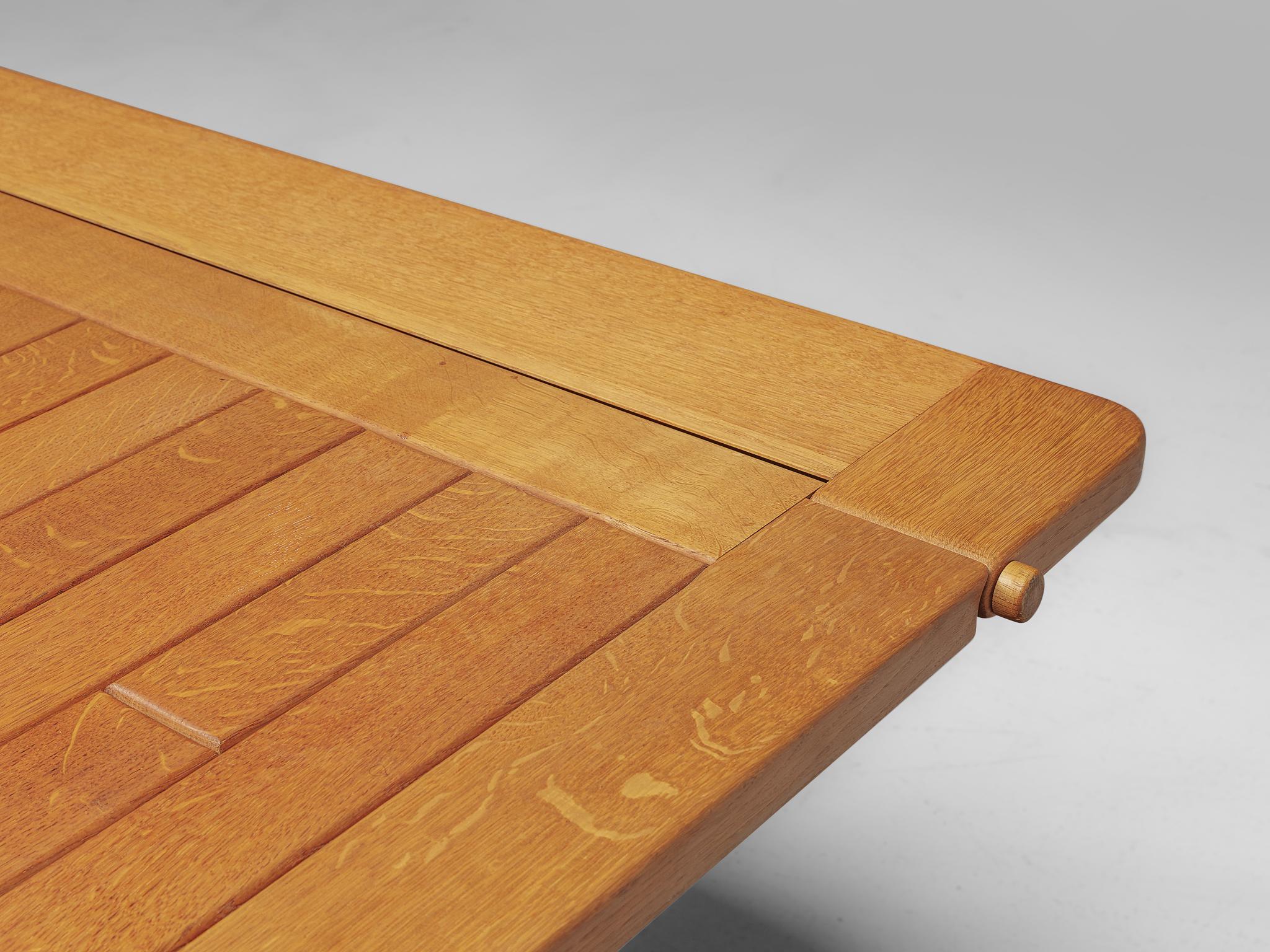 Guillerme & Chambron Adjustable Table in Oak 1