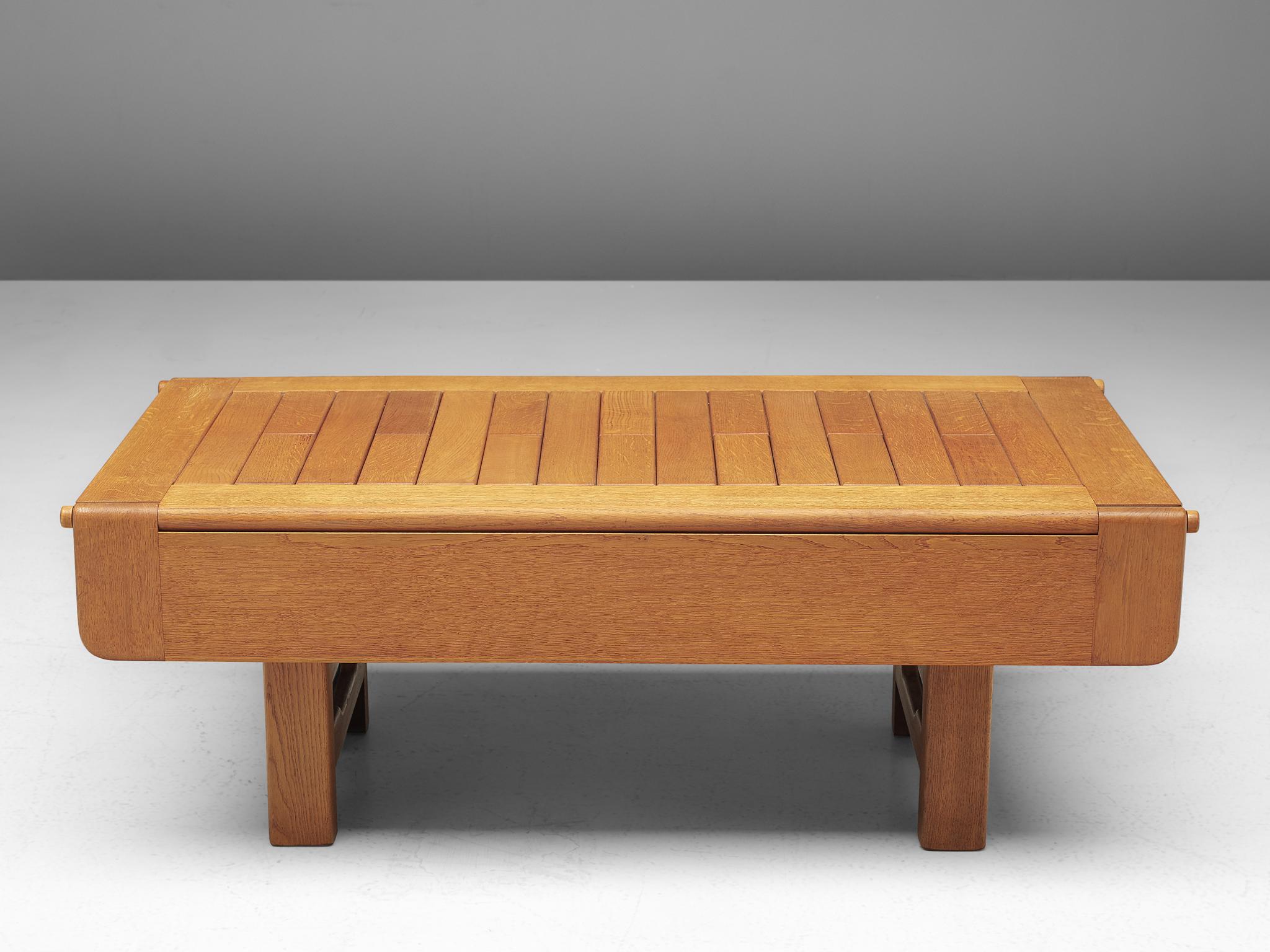 Guillerme & Chambron Adjustable Table in Oak 3