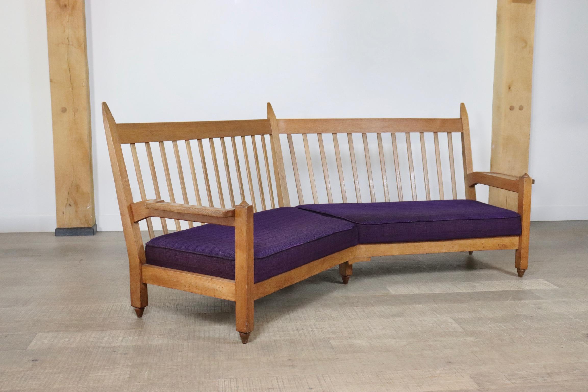 Guillerme et Chambron Angular Corner Sofa for Votre Maison, 1960s For Sale 12