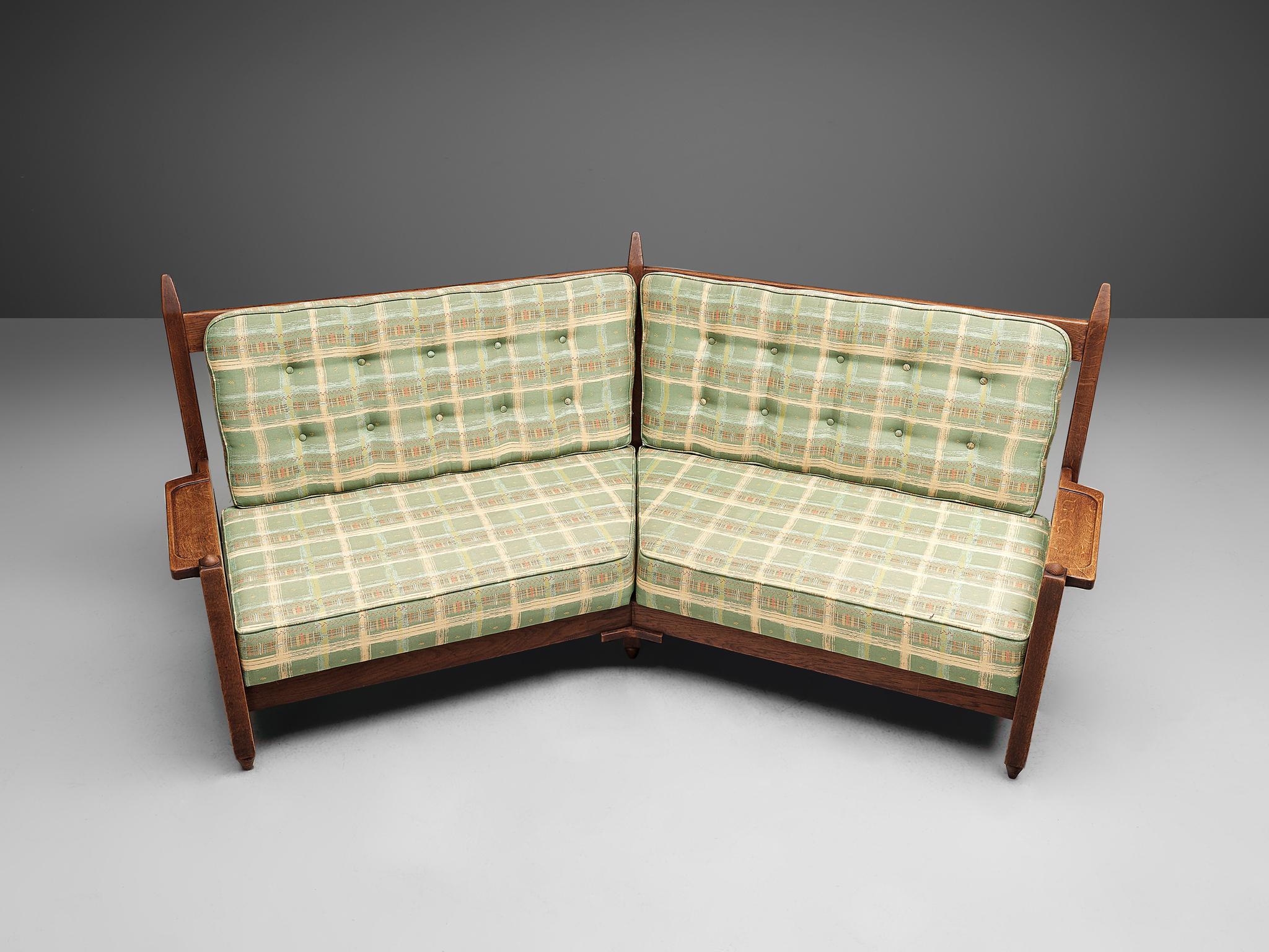 Guillerme & Chambron Angular Sofa in Oak 1