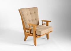 Guillerme et Chambron, Sillón con portabebidas, Francia, c. 1960