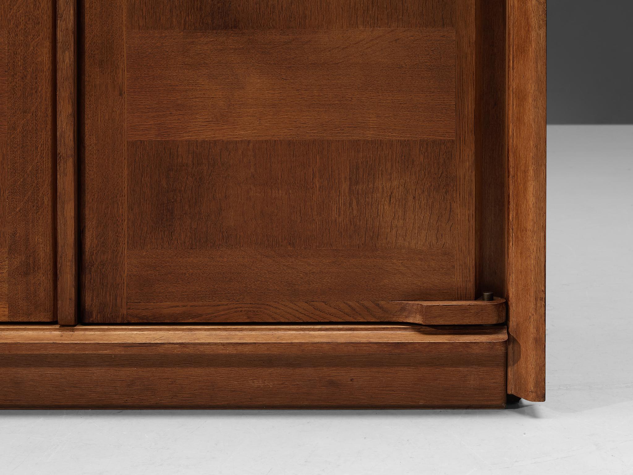 Guillerme & Chambron Highboard with Ceramic Handles in Oak  1