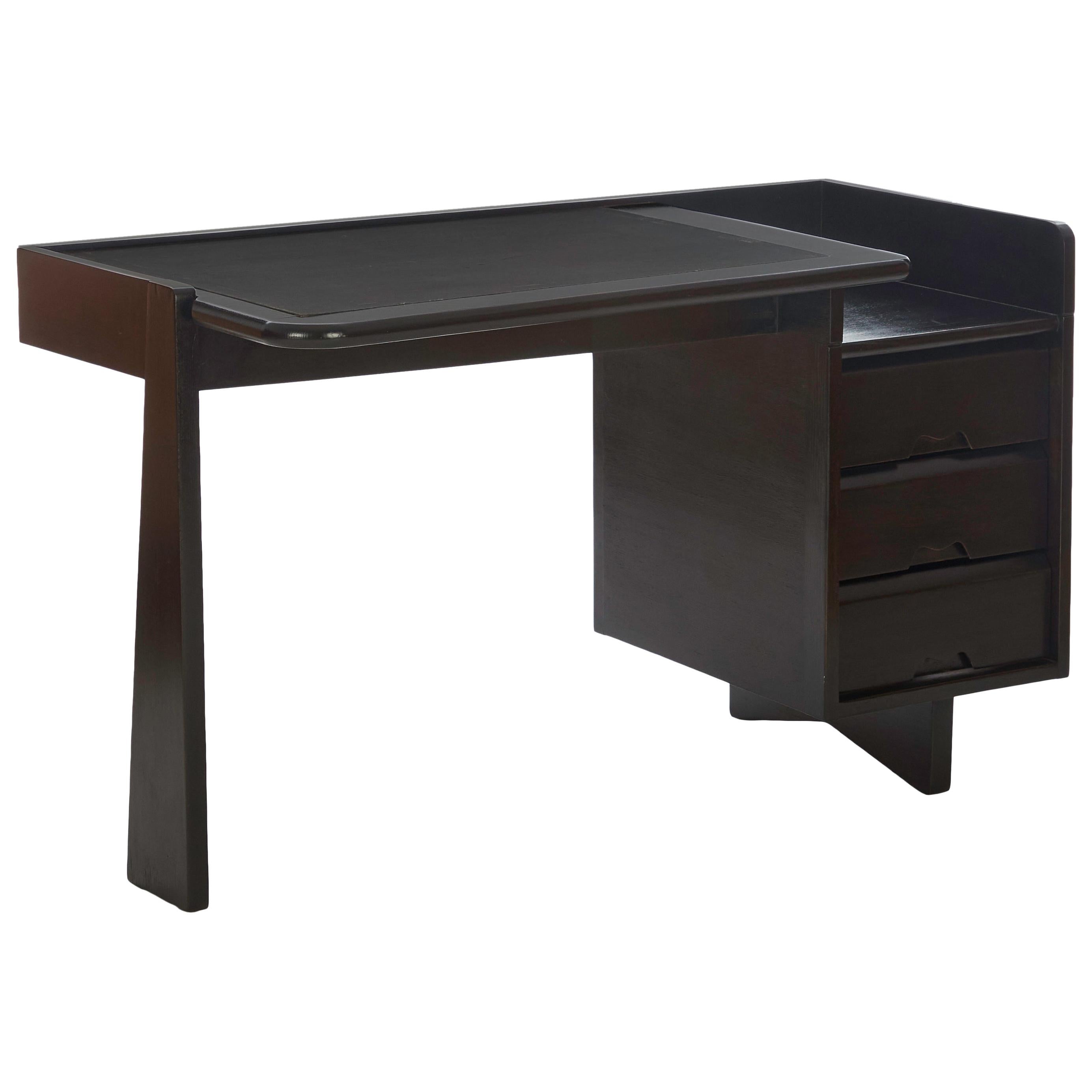 Large Oak Desk by Guillerme et Chambron For Sale at 1stDibs