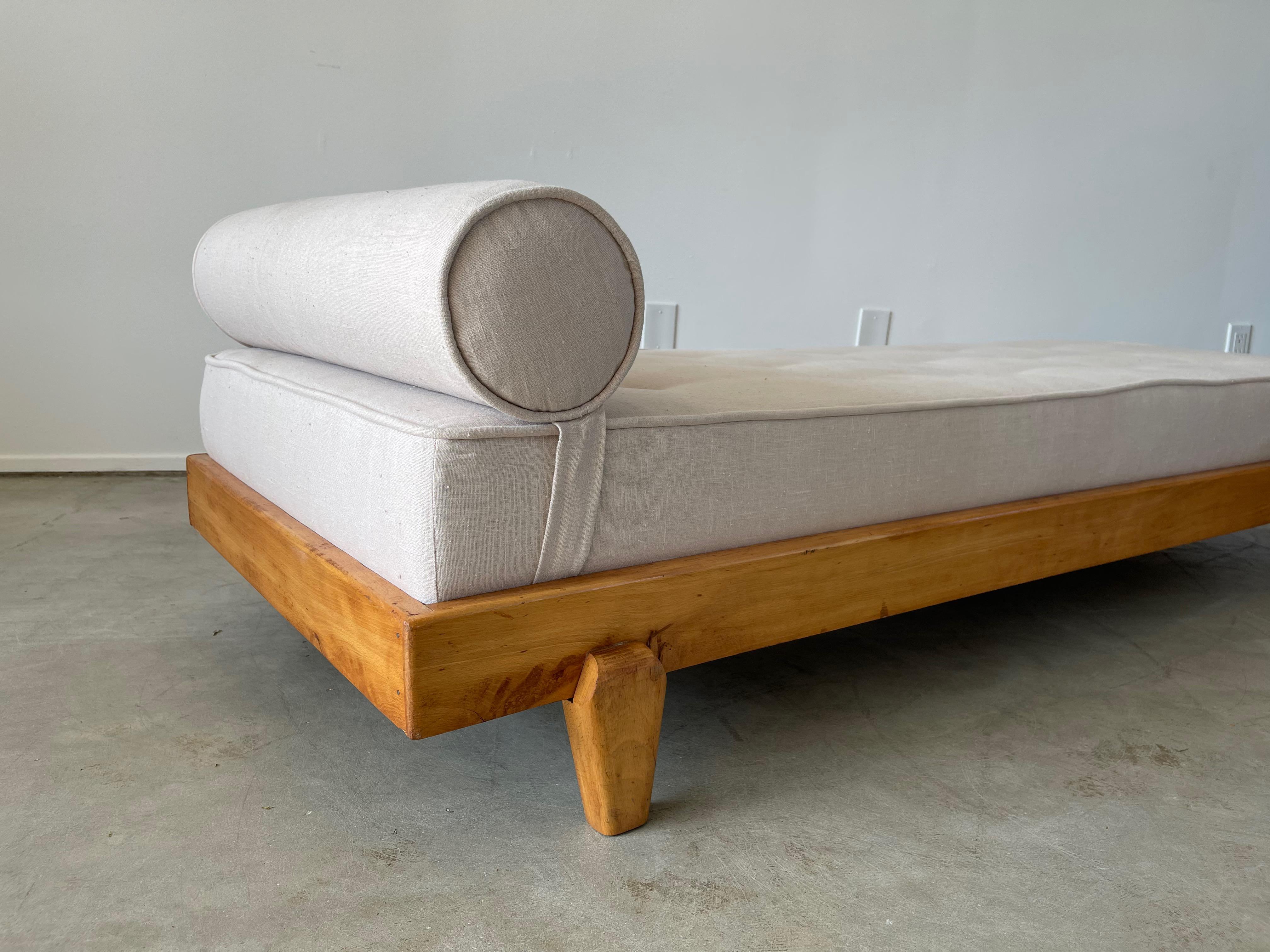 Mid-20th Century Guillerme et Chambron Attributed Daybed