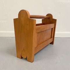 Guillerme et Chambron attributed Oak Magazine Racks, circa 1950, France.