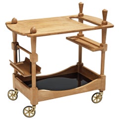 Guillerme et Chambron Bar Cart in Oak