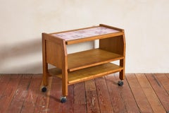 Guillerme et Chambron Bar Cart w/ Pink Ceramic