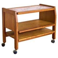 Guillerme et Chambron Bar Cart w/ Pink Ceramic