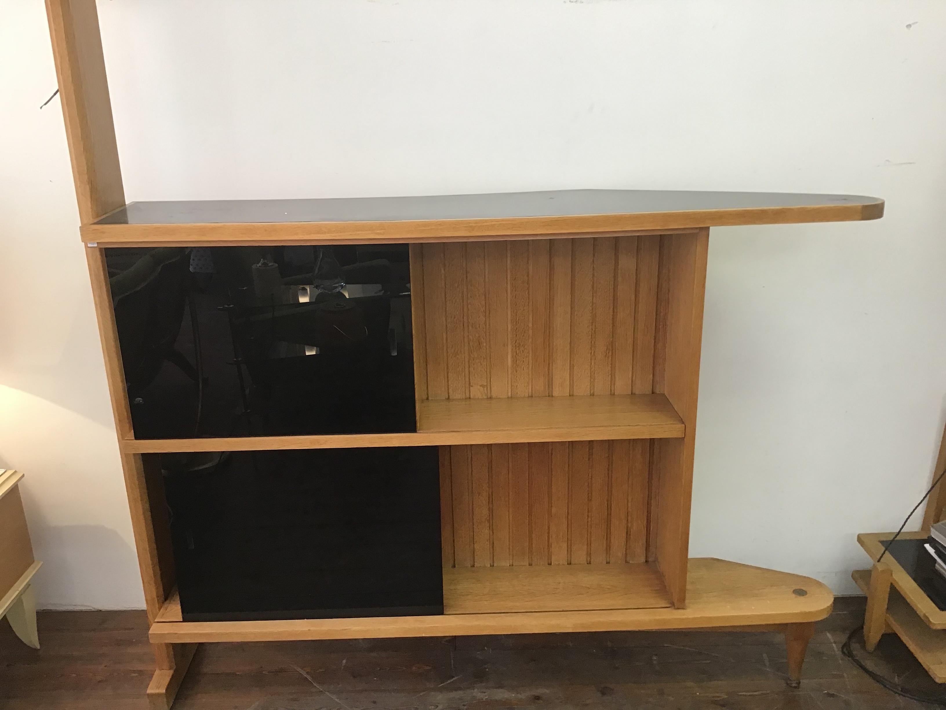 Mid-Century Modern Guillerme et Chambron Bar For Sale