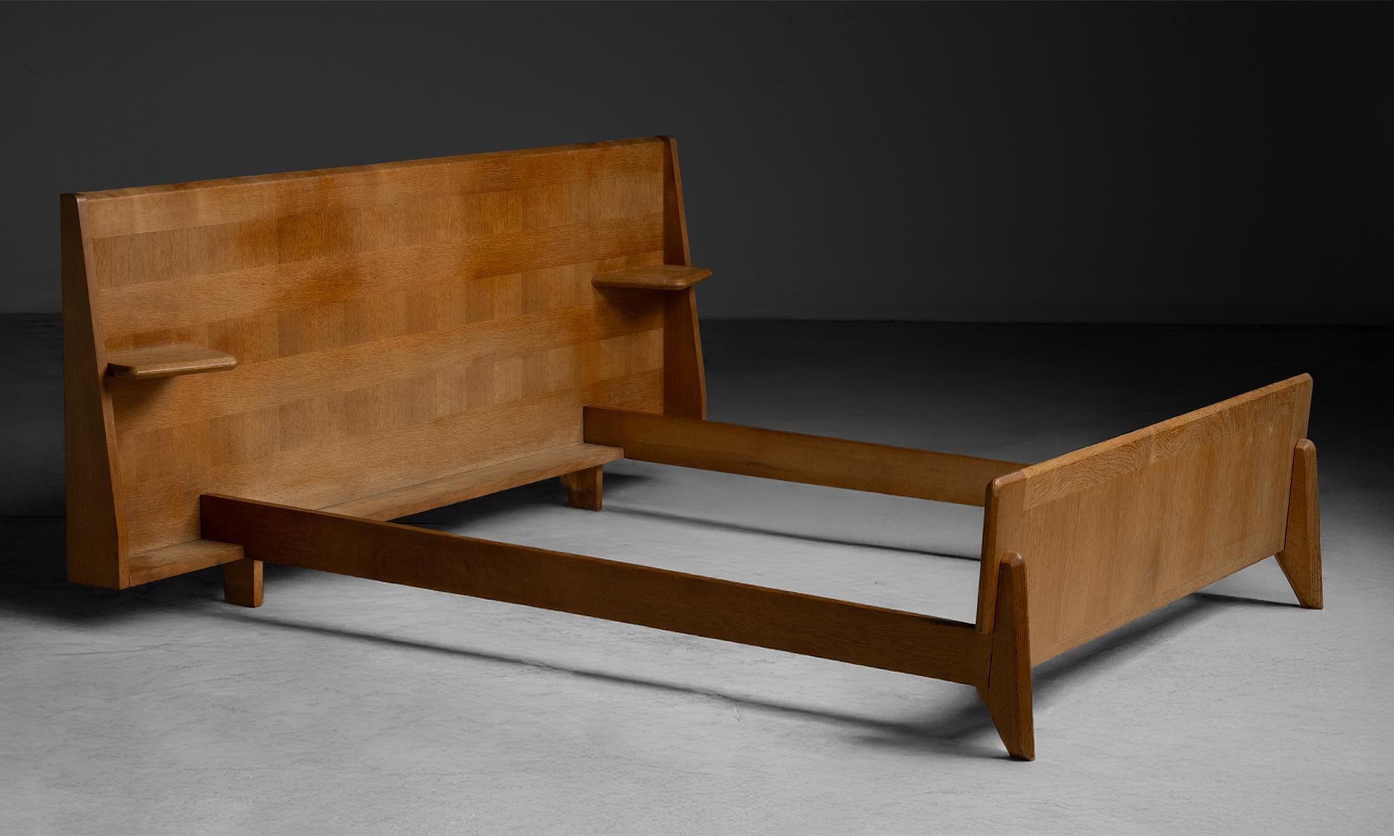 French Guillerme et Chambron Bed Frame, France, 1960