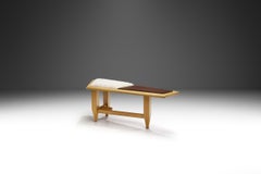 Panchina Guillerme et Chambron con piastrelle in Wood e imbottitura, Francia XX secolo