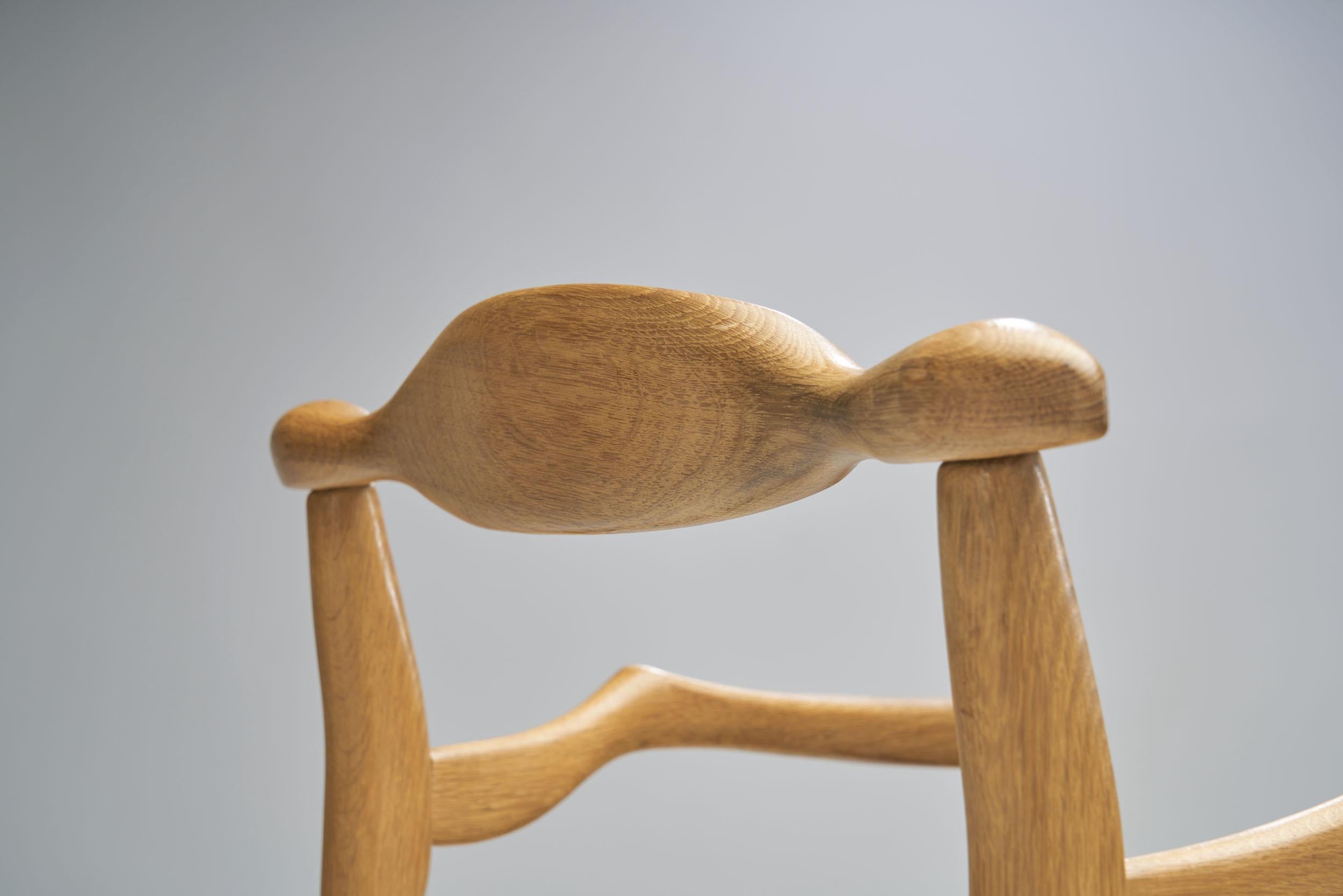 Guillerme et Chambron “Bridge Fumay” Dining Chair for Votre Maison, France 1960s 4