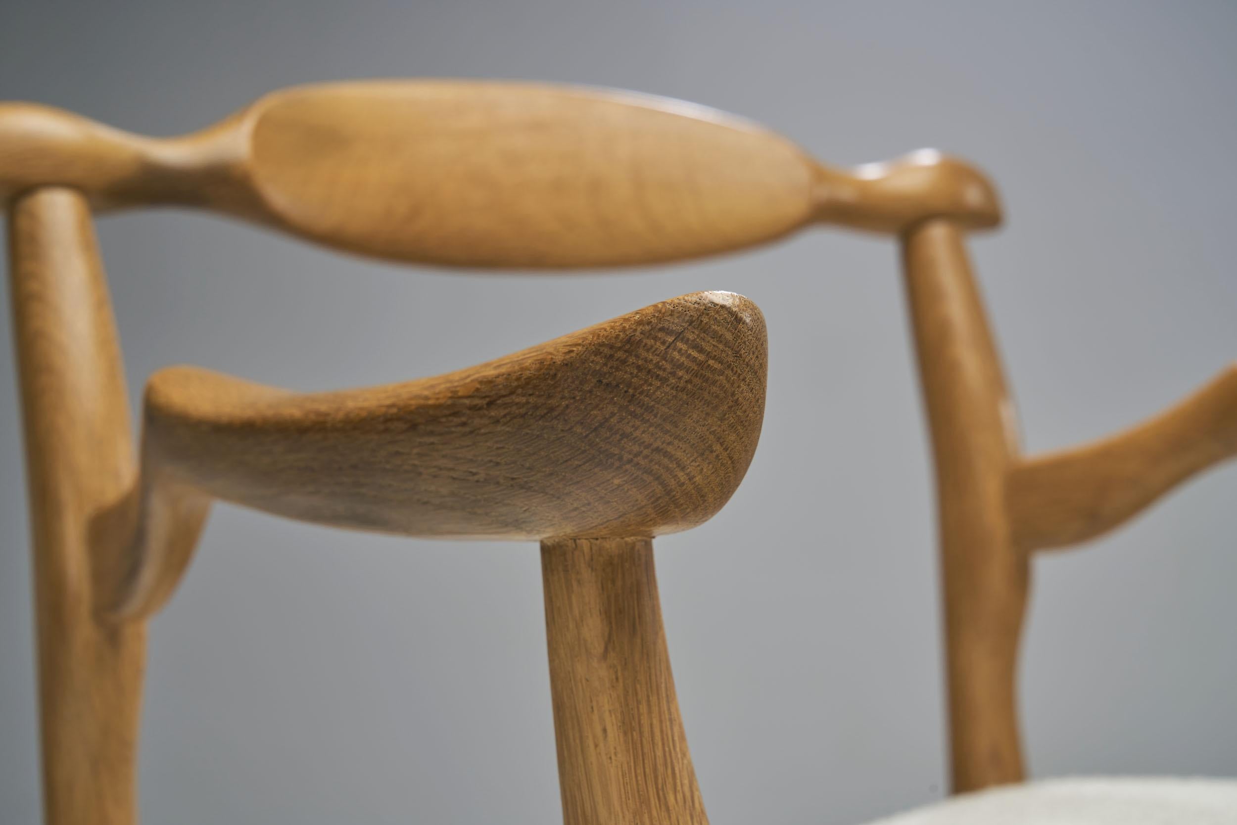 Guillerme et Chambron “Bridge Fumay” Dining Chair for Votre Maison, France 1960s 5