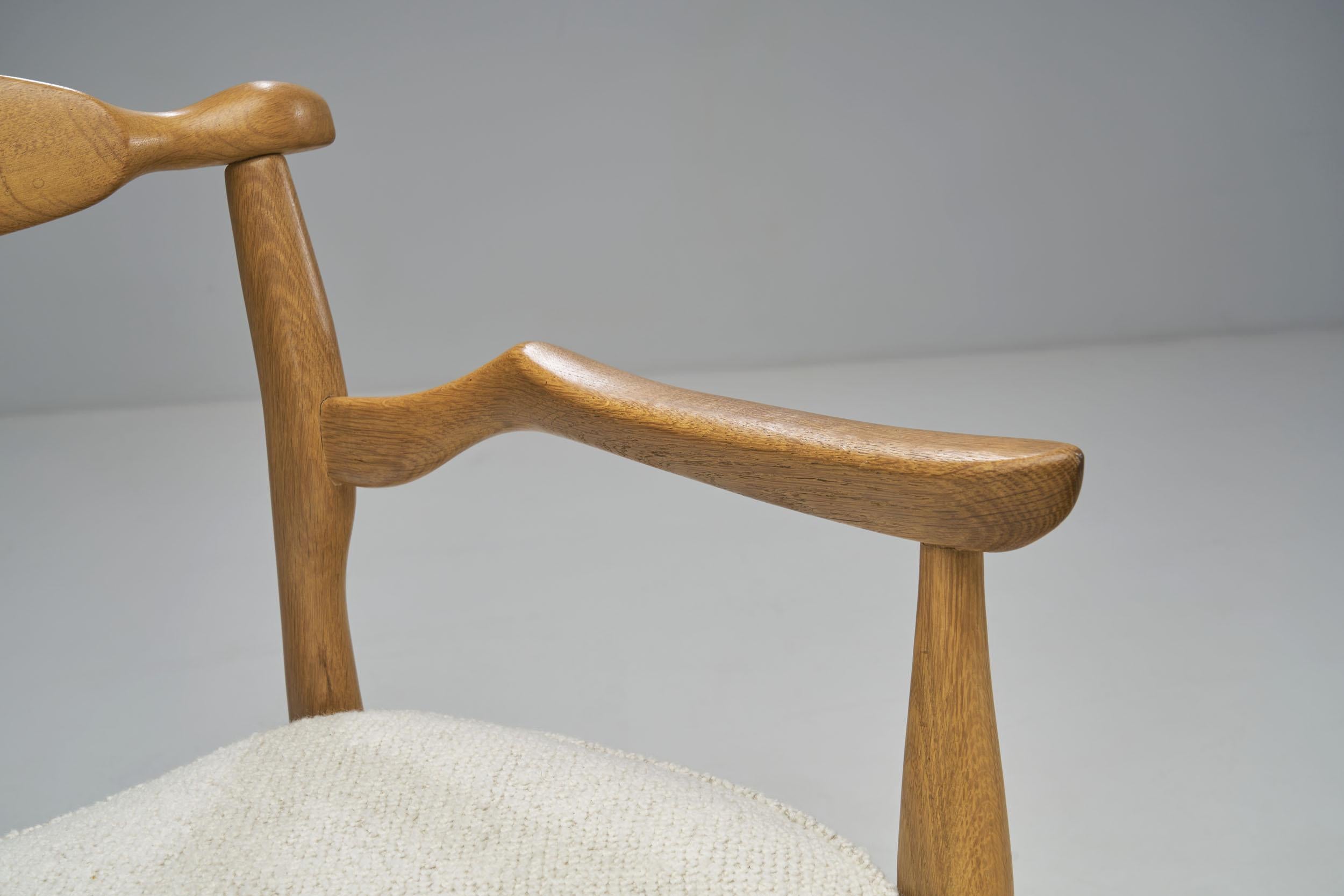 Guillerme et Chambron “Bridge Fumay” Dining Chair for Votre Maison, France 1960s 7