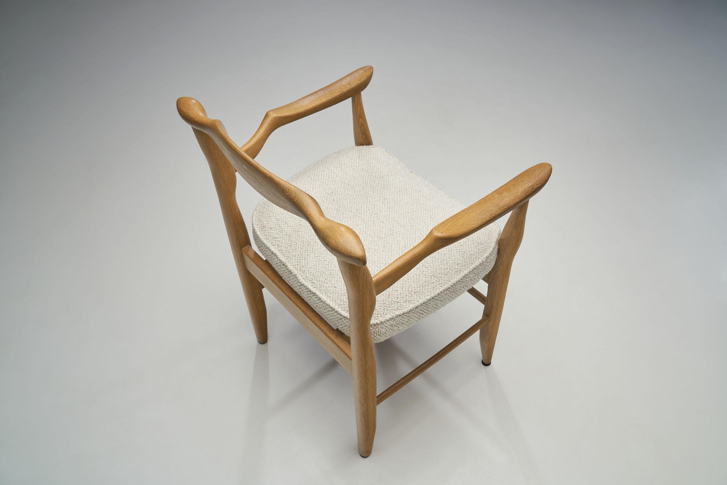 Guillerme et Chambron “Bridge Fumay” Dining Chair for Votre Maison, France 1960s 1