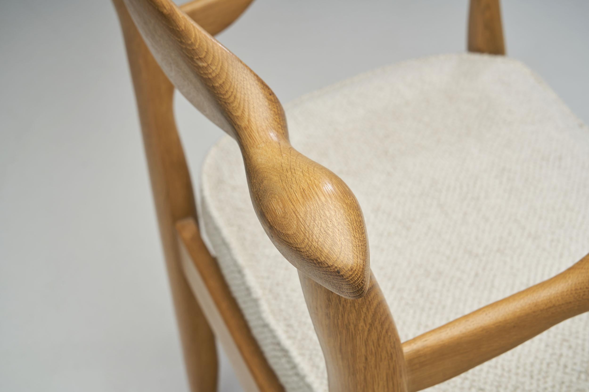 Guillerme et Chambron “Bridge Fumay” Dining Chair for Votre Maison, France 1960s 2