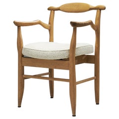 Chaise de salle à manger Bridge Fumay de Guillerme et Chambron pour Votre Maison, France, années 1960