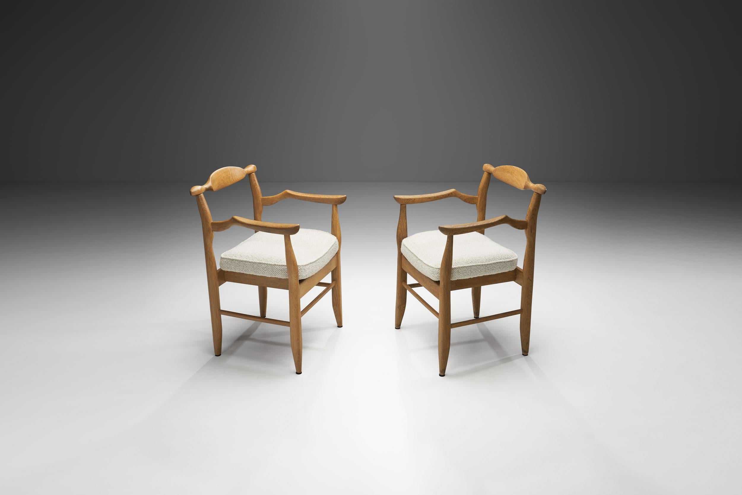 Guillerme et Chambron “Bridge Fumay” Dining Chairs for Votre Maison, France 1960 In Good Condition In Utrecht, NL