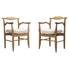 Chaises de salle à manger Bridge Fumay de Guillerme et Chambron pour Votre Maison, France, 1960