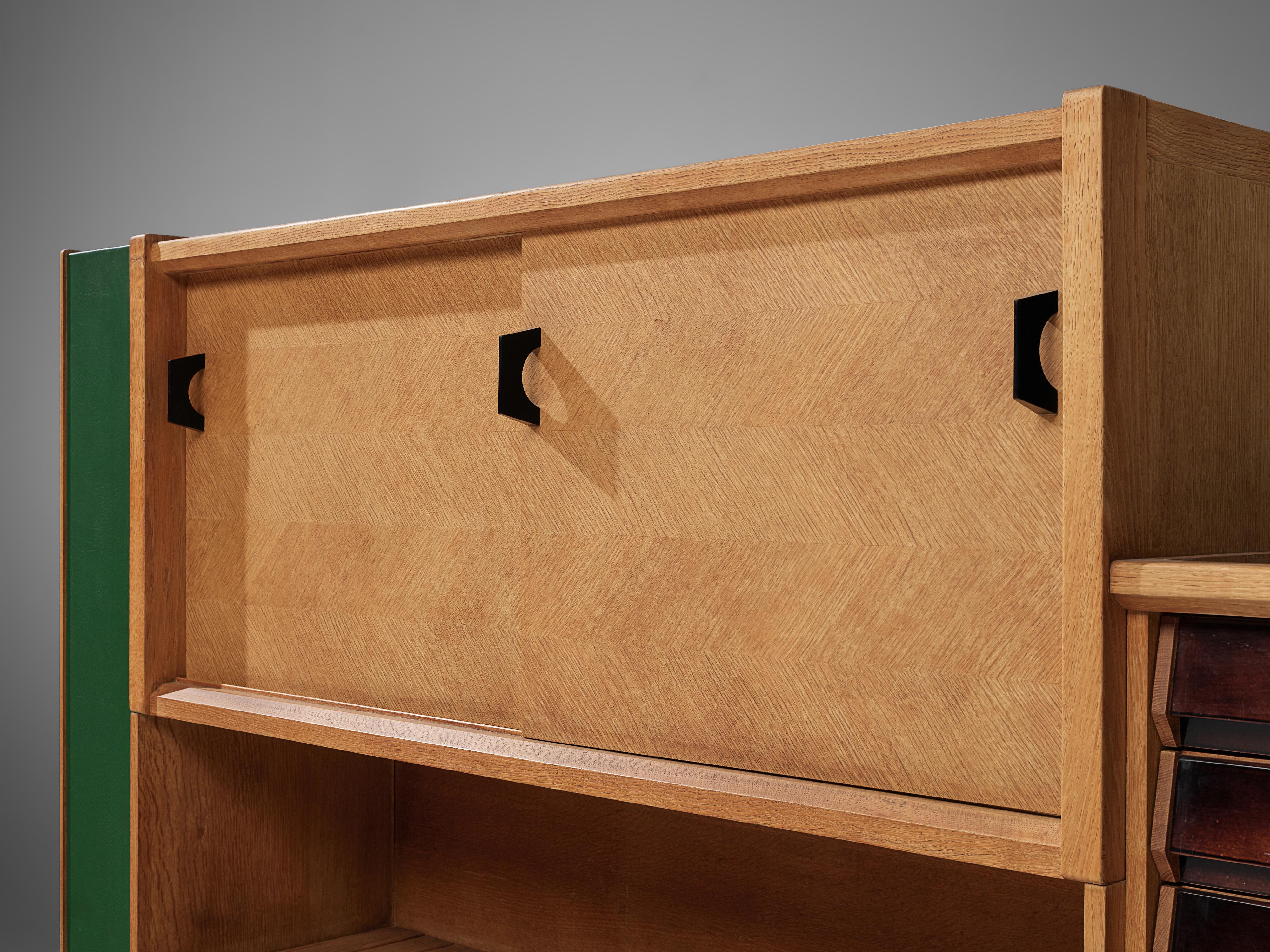 Guillerme & Chambron Cabinet in Oak with Various Storage Facility  4