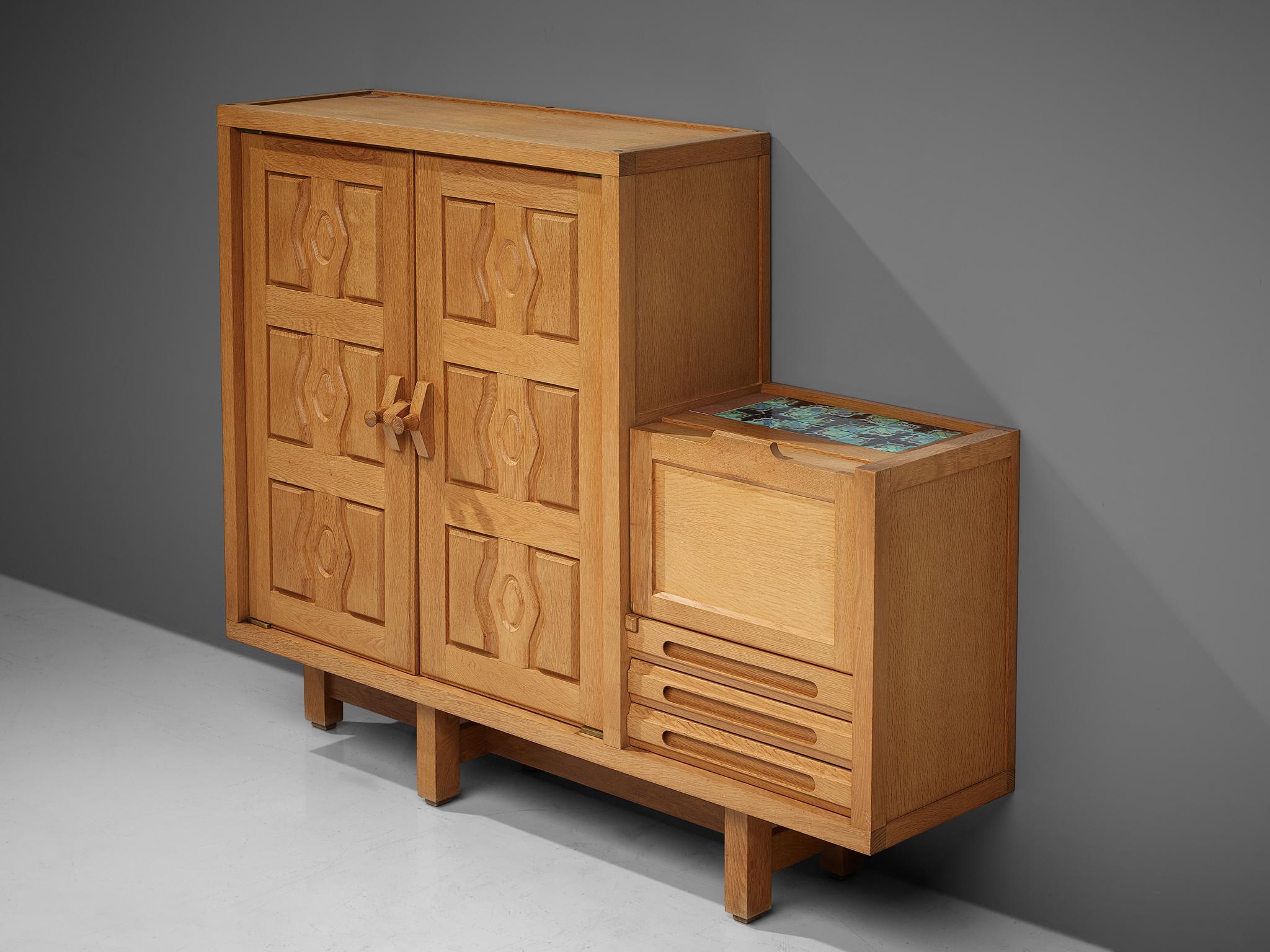 French Guillerme et Chambron Cabinet in Oak