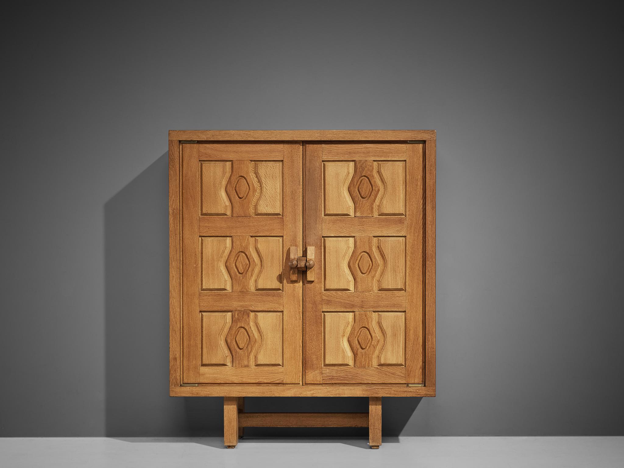 French Guillerme et Chambron Cabinet in Oak