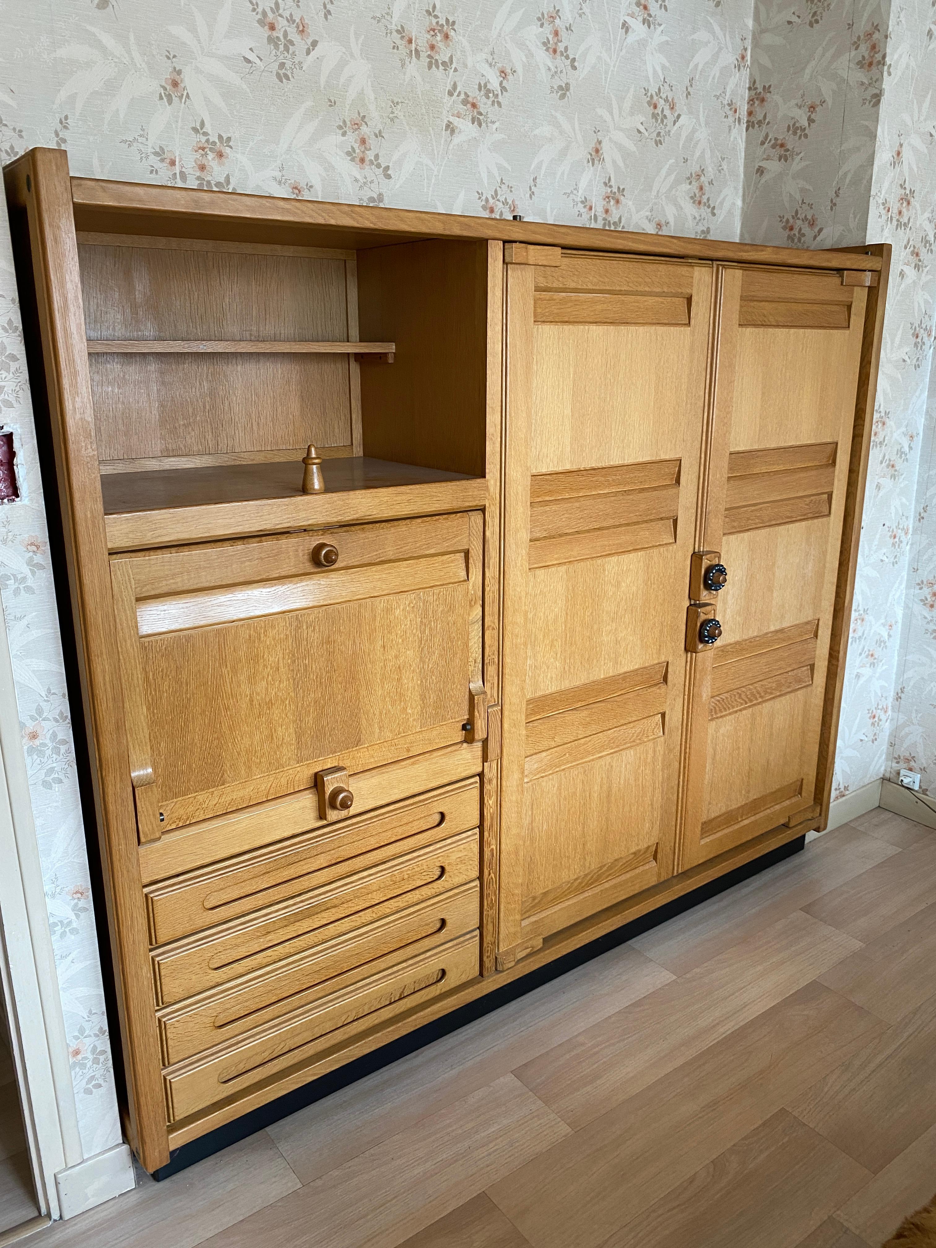 Guillerme et Chambron Cabinet in Oak Votre Maison Edition For Sale 6
