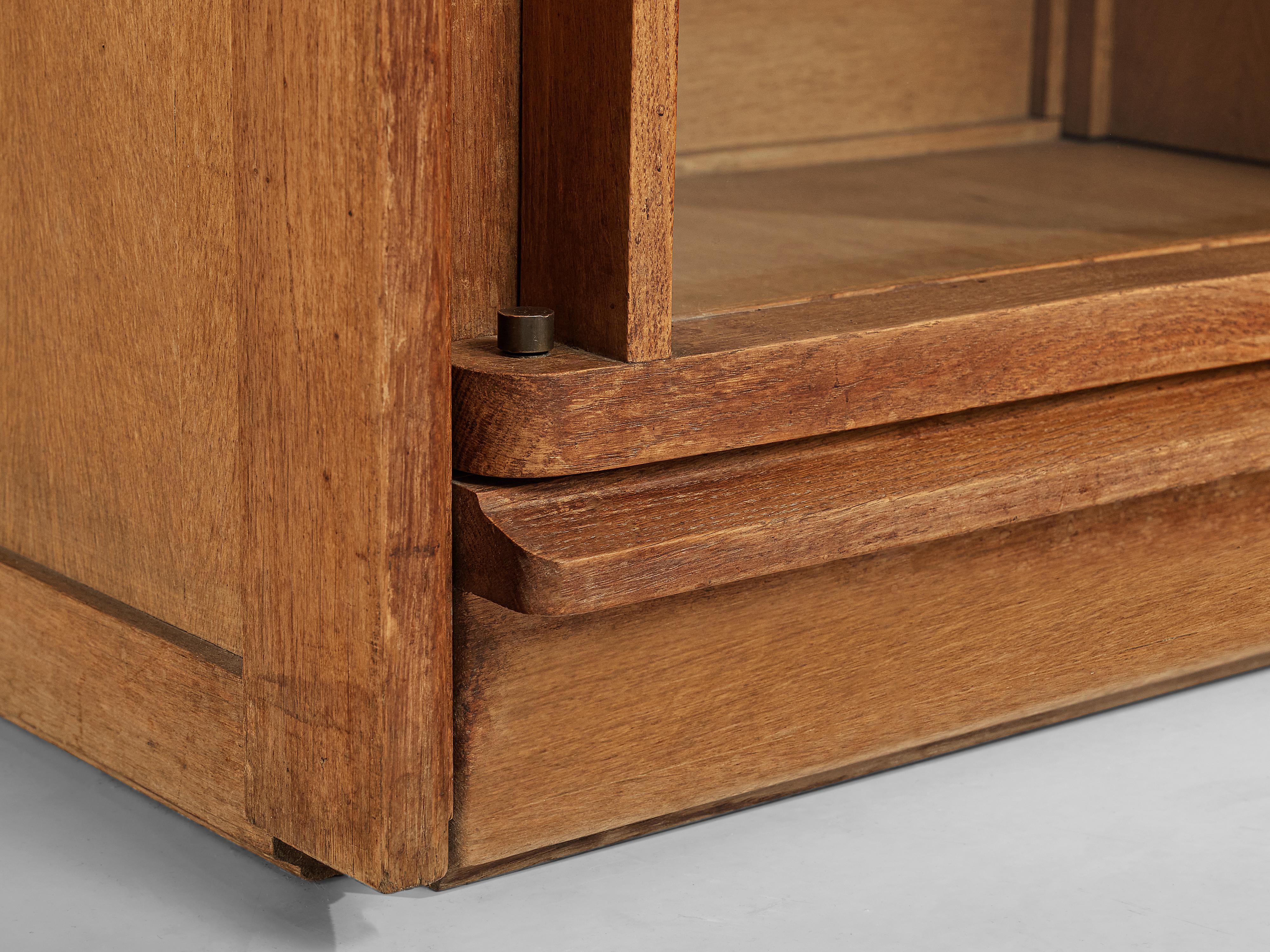 Guillerme et Chambron Cabinet in Oak with Glass Door 1