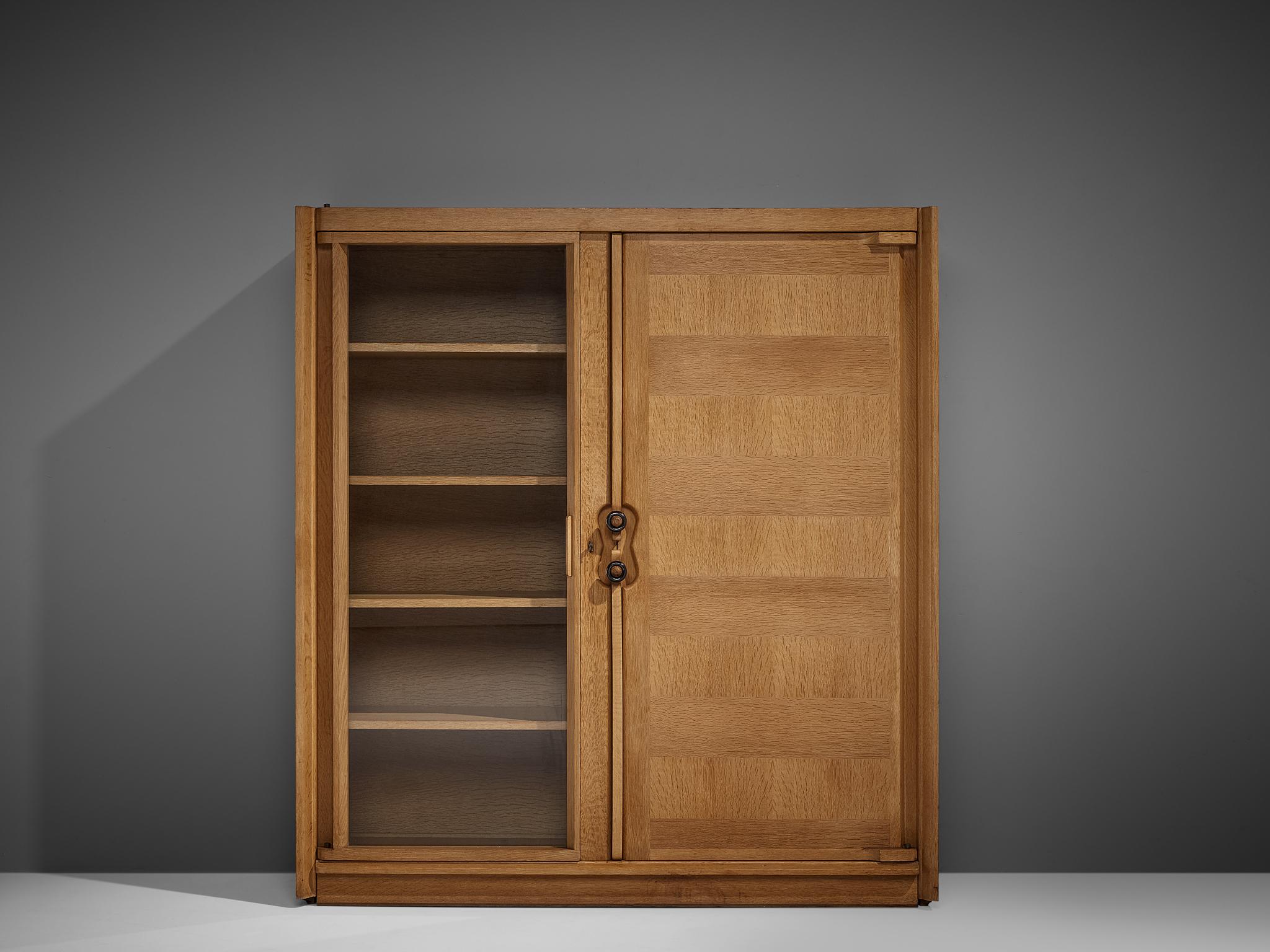 Guillerme et Chambron Cabinet in Oak with Glass Door 2