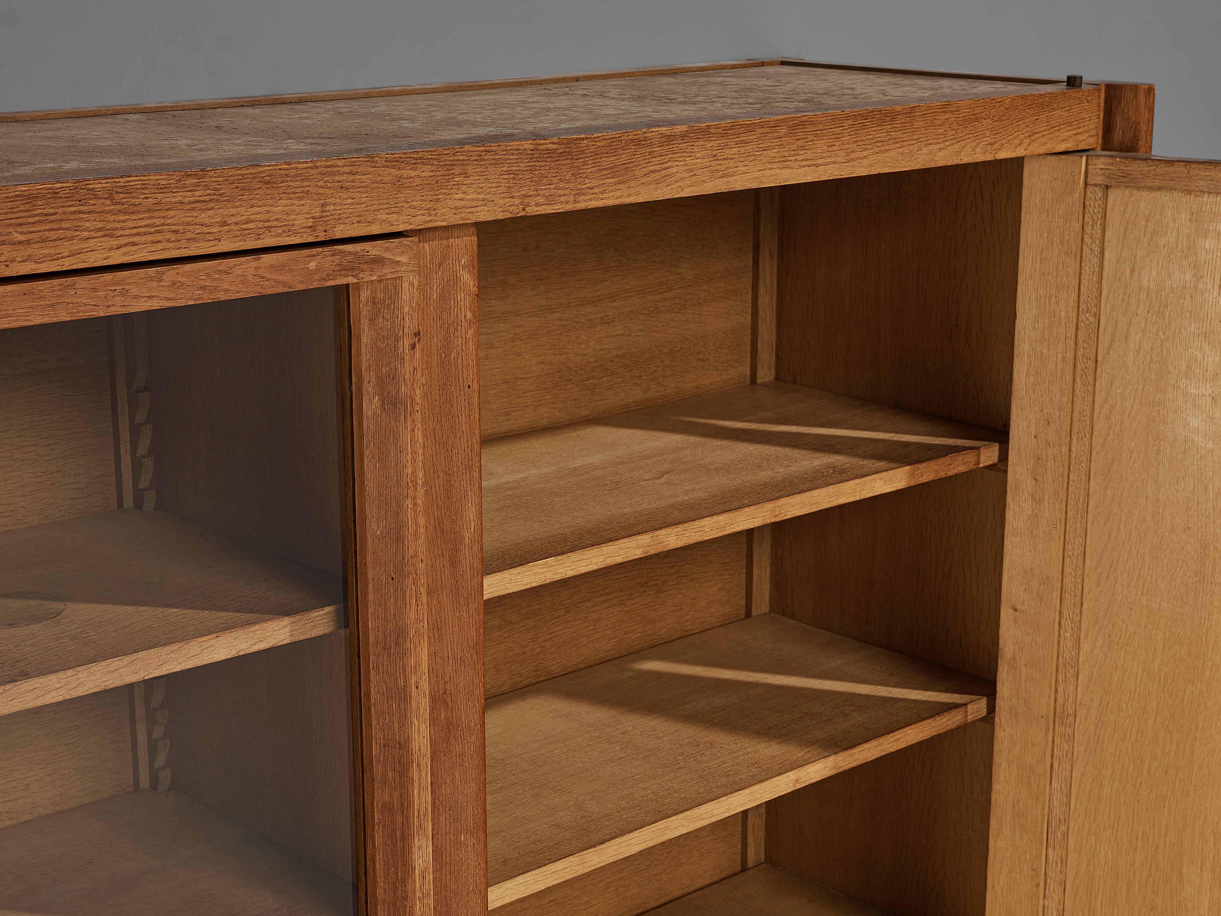 Guillerme et Chambron Cabinet in Oak with Glass Door 2