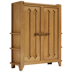 Guillerme et Chambron Cabinet with Graphical Doors in Oak