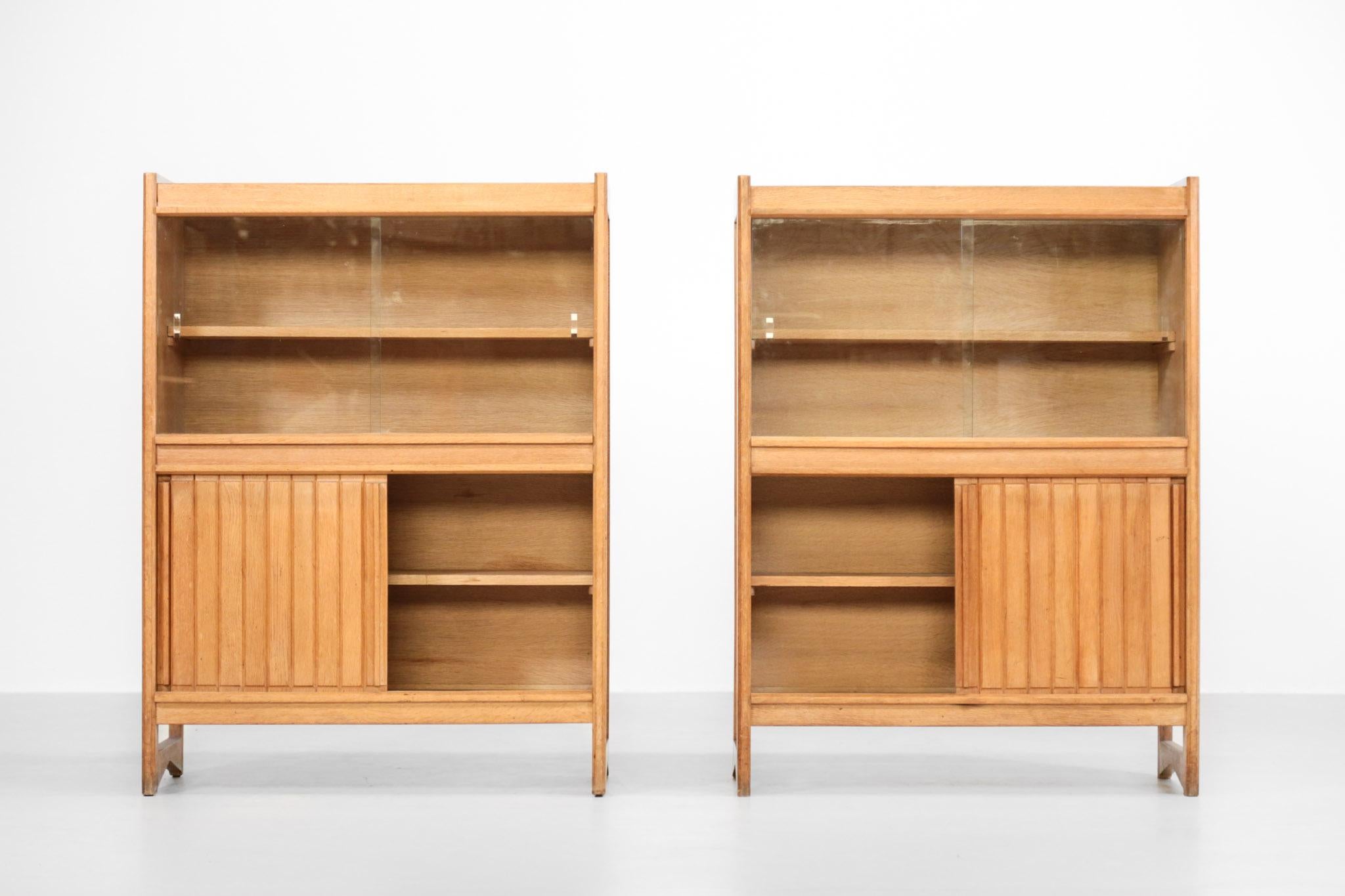 Mid-Century Modern Guillerme et Chambron Cabinets for Votre Maison, 1960s, Set of Two