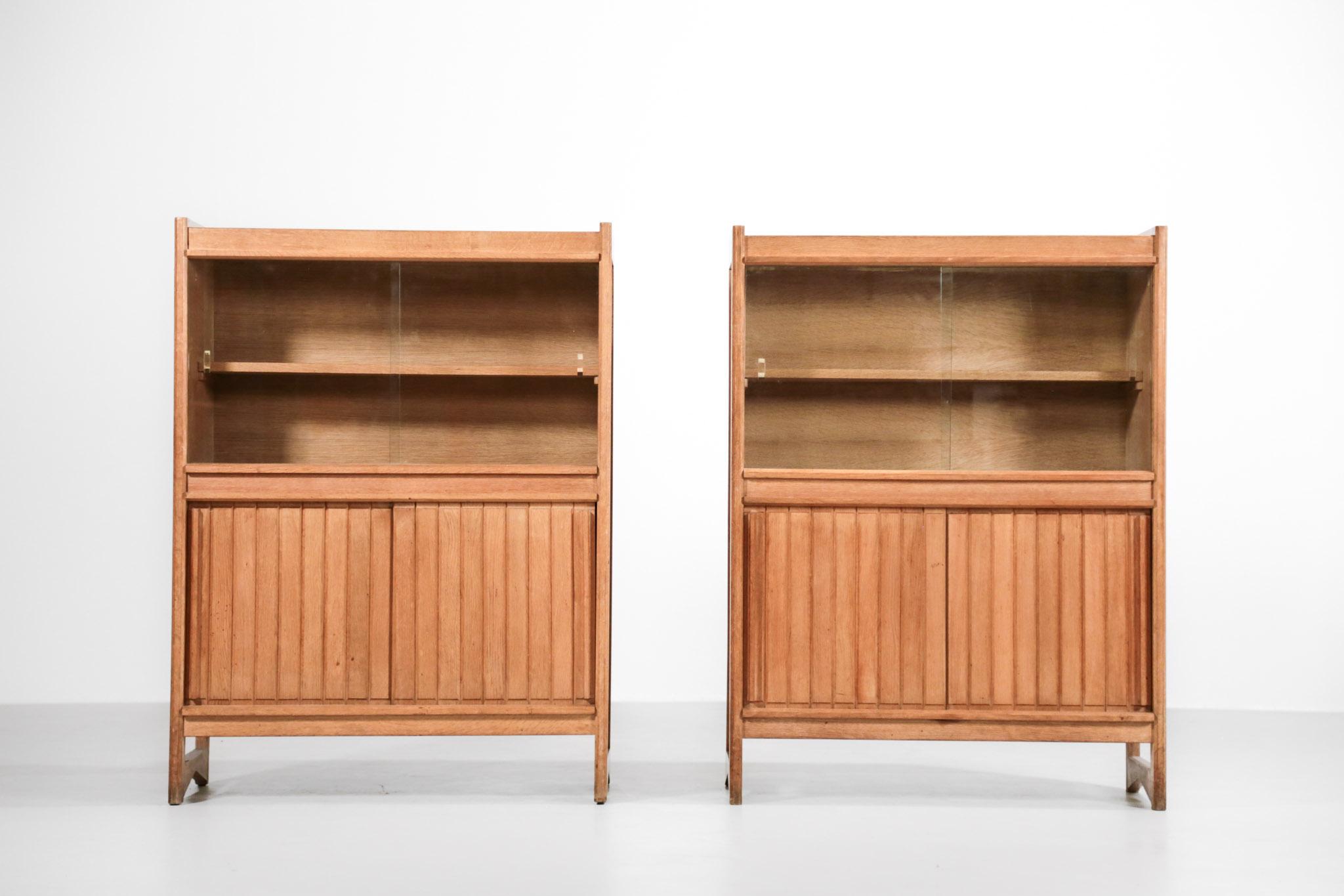 Guillerme et Chambron Cabinets for Votre Maison, 1960s, Set of Two In Good Condition In Lyon, FR