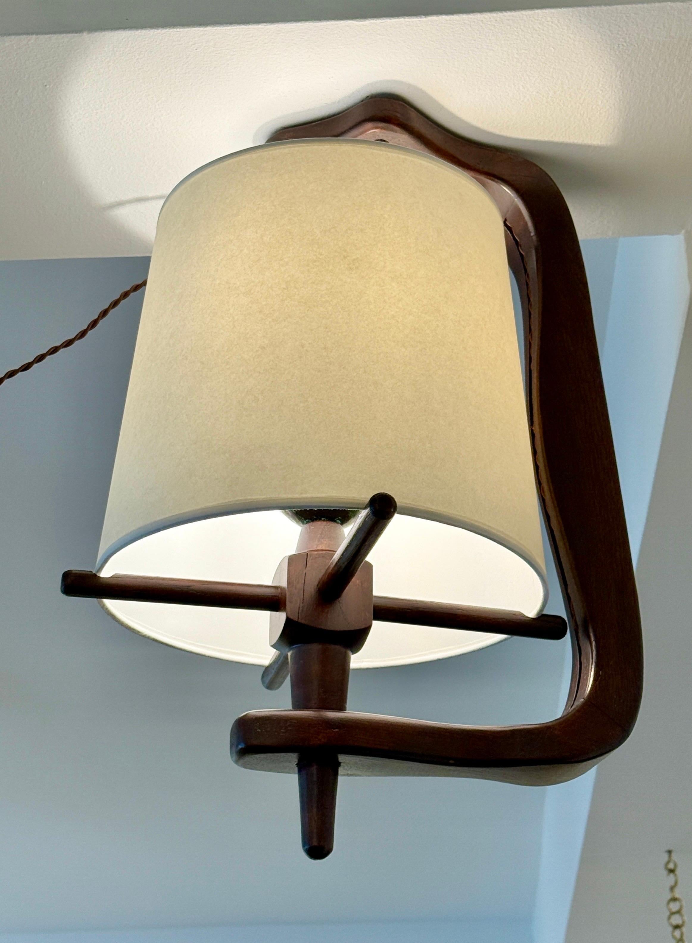 Mid-Century Modern Guillerme et Chambron Ceiling Mounted Lantern Style Light Fixtures - PAIR For Sale