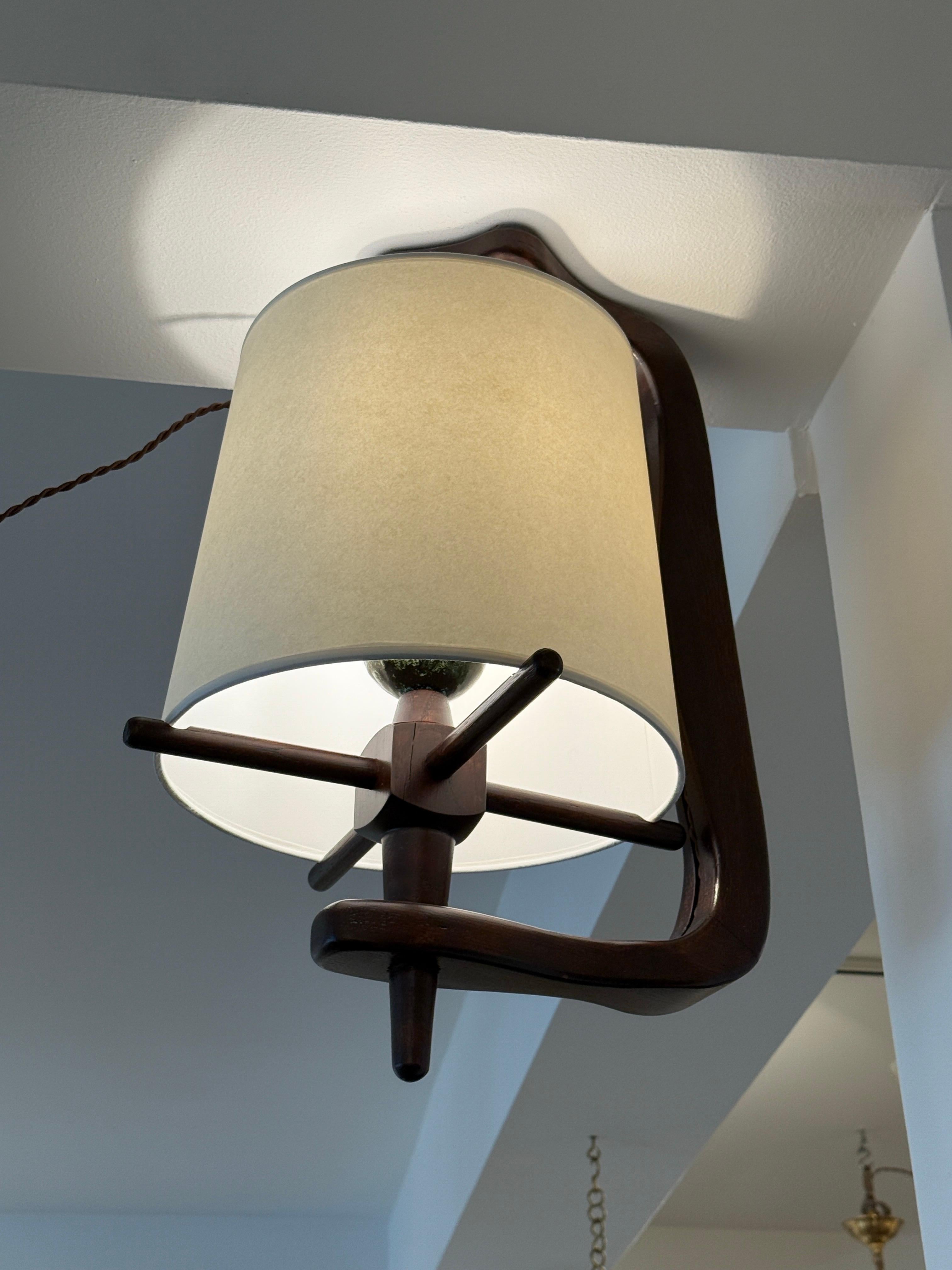 French Guillerme et Chambron Ceiling Mounted Lantern Style Light Fixtures - PAIR For Sale