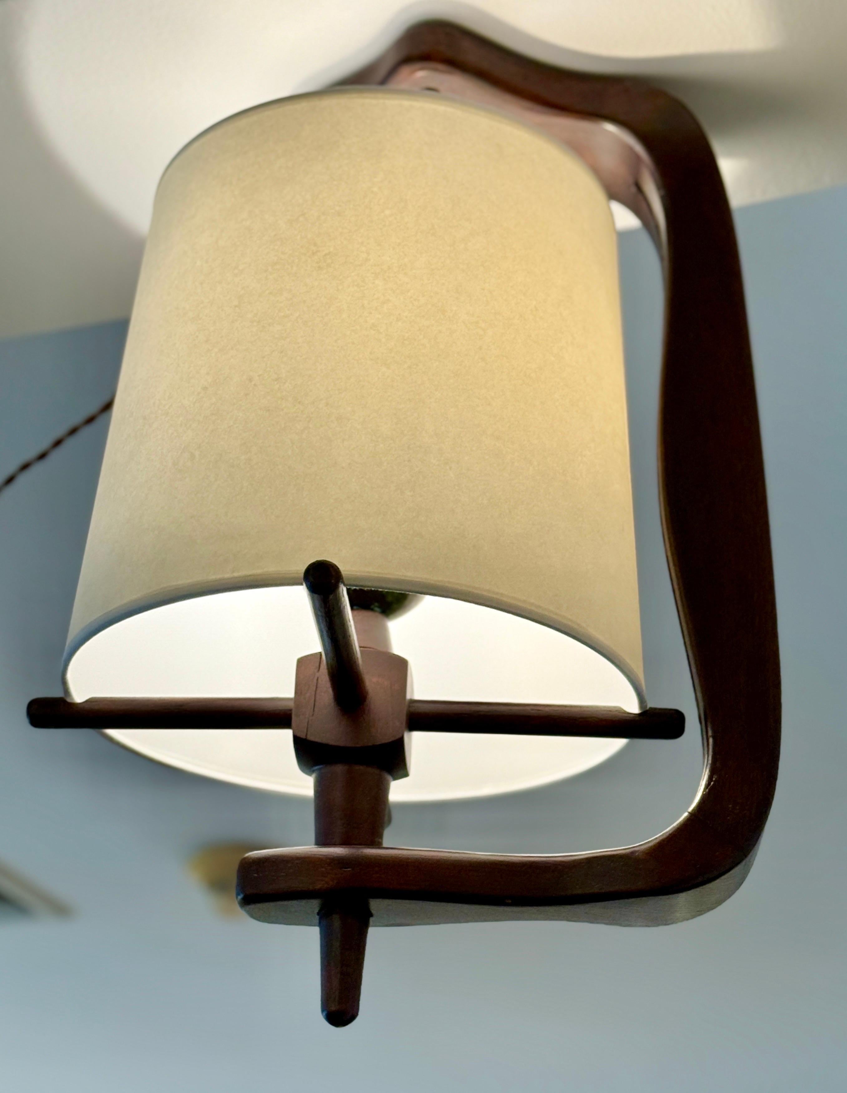 Guillerme et Chambron Ceiling Mounted Lantern Style Light Fixtures - PAIR In Good Condition For Sale In North Miami, FL