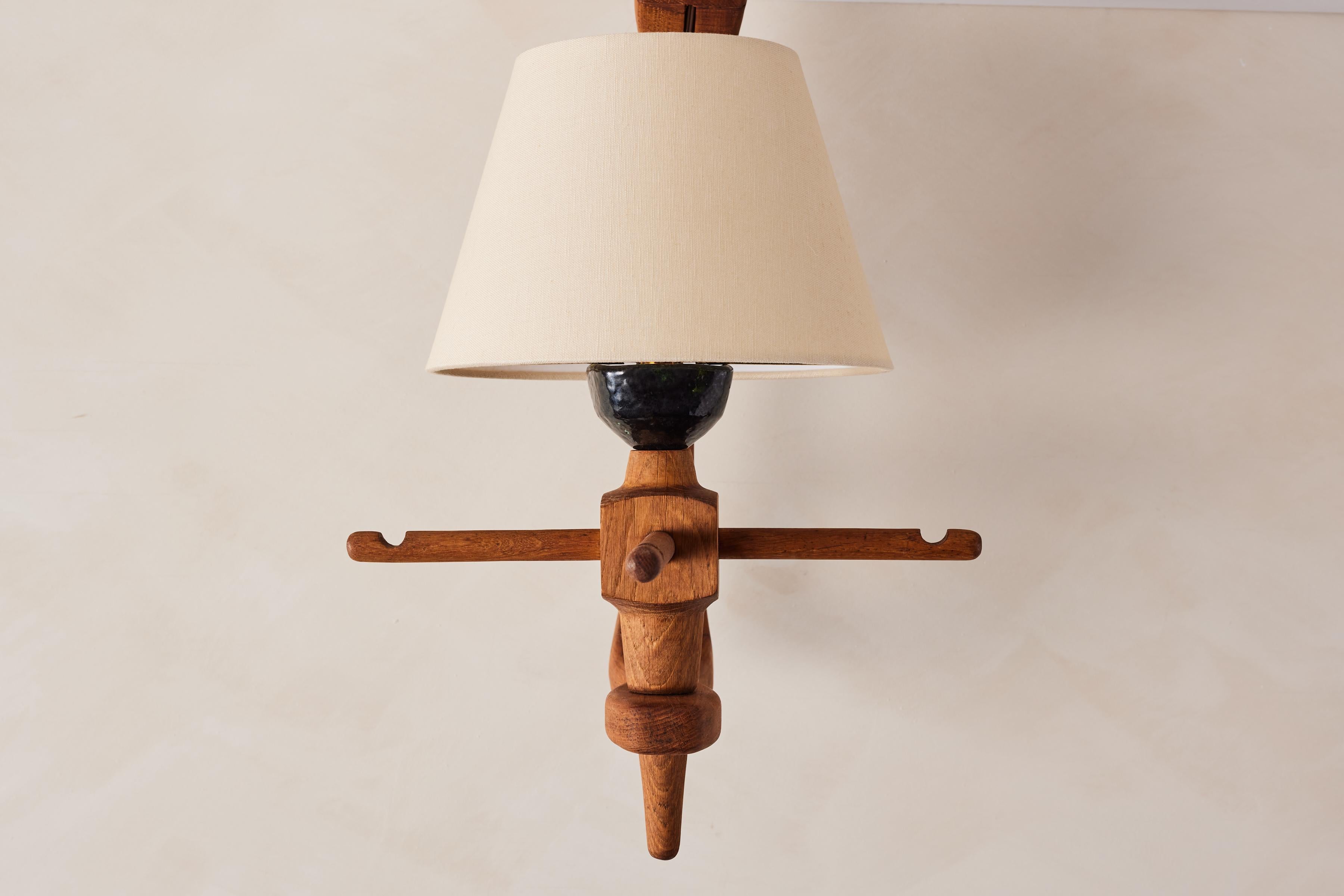 Guillerme et Chambron Ceiling Sconce In Good Condition For Sale In Beverly Hills, CA