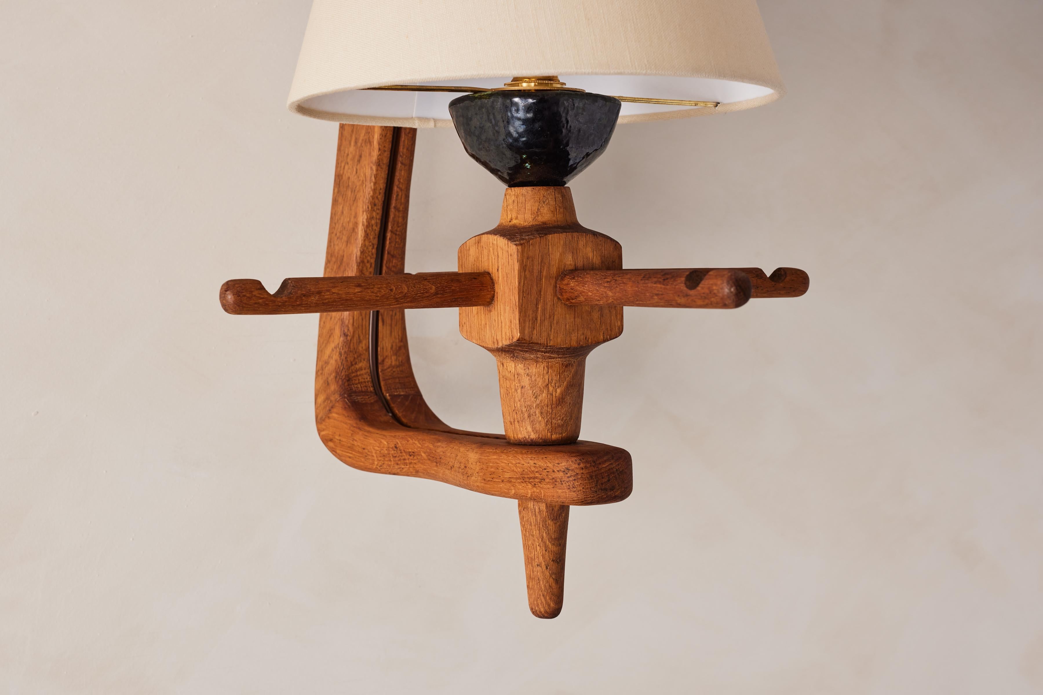 Mid-20th Century Guillerme et Chambron Ceiling Sconce For Sale