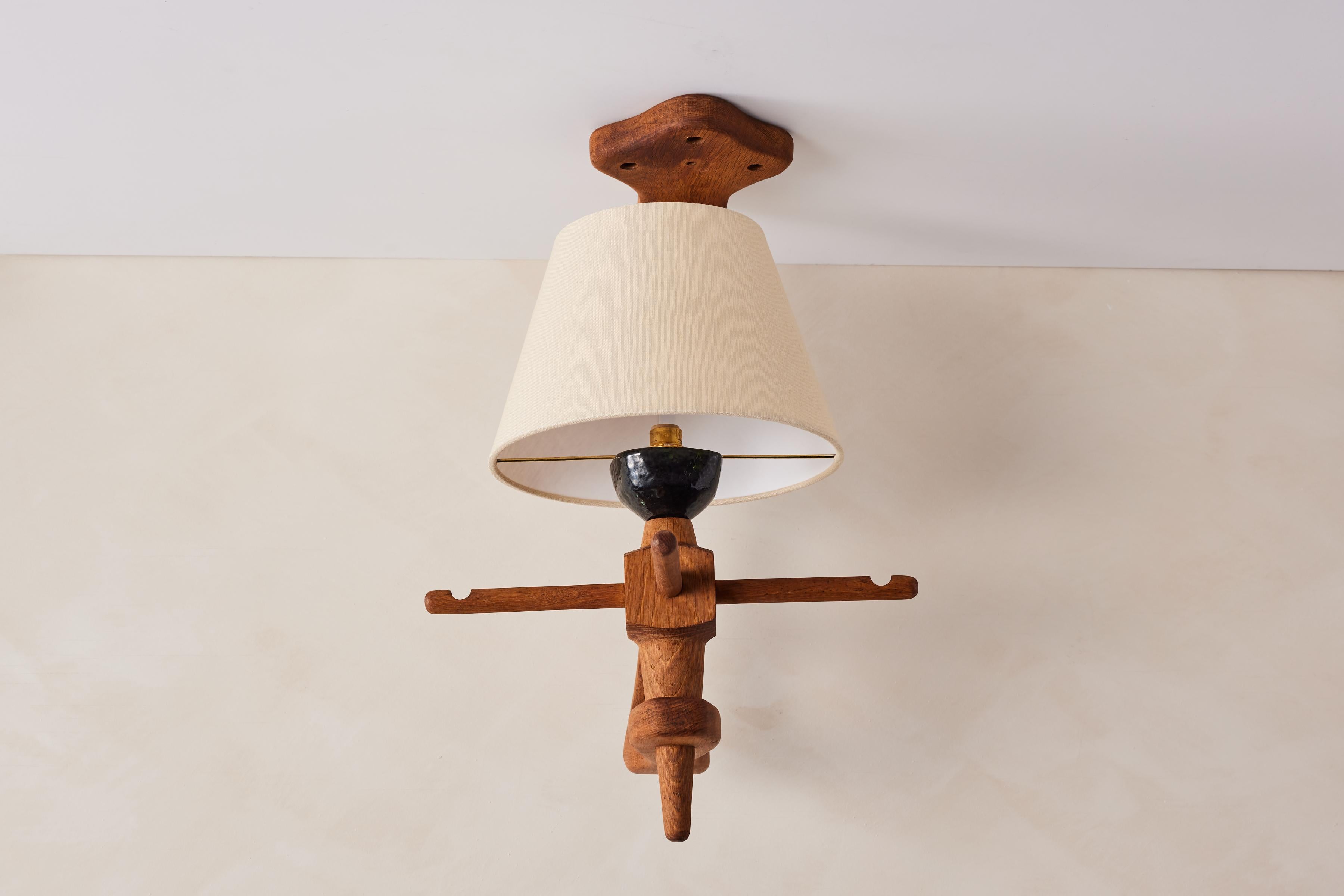 Guillerme et Chambron Ceiling Sconce For Sale 1