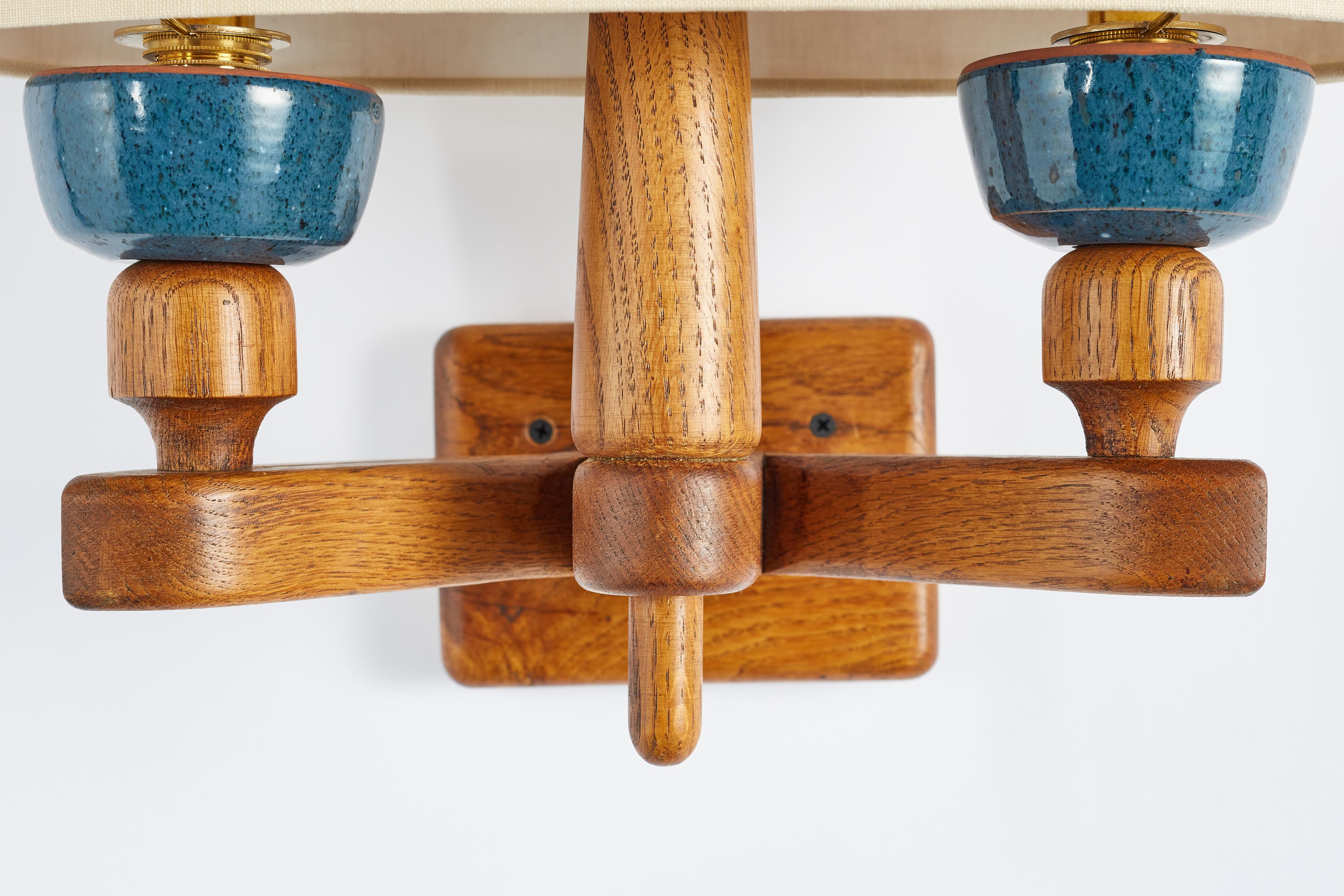 Guillerme et Chambron Ceramic Wall Sconce For Sale 7