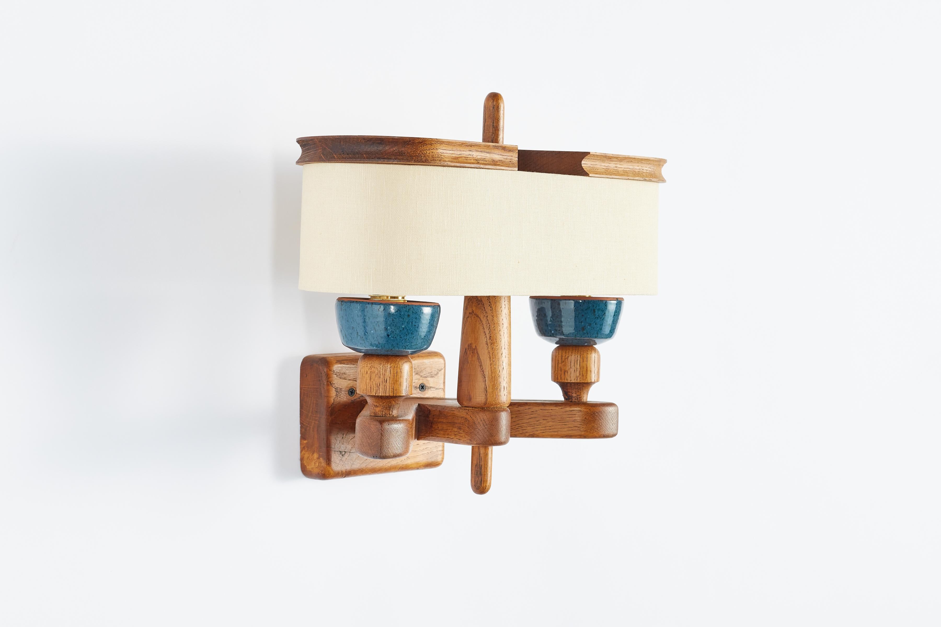 Guillerme et Chambron Ceramic Wall Sconce For Sale 9