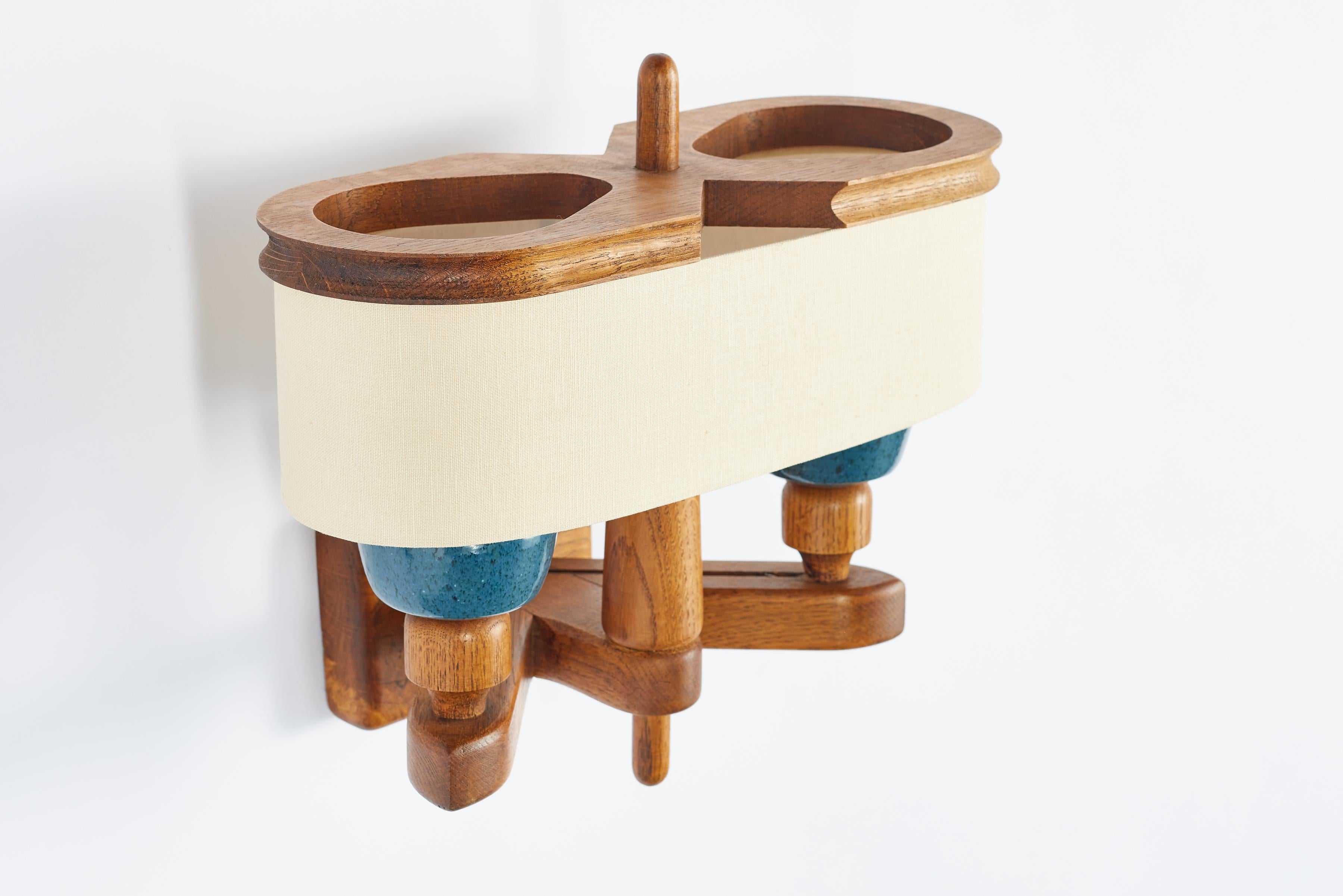 Guillerme et Chambron Ceramic Wall Sconce For Sale 11
