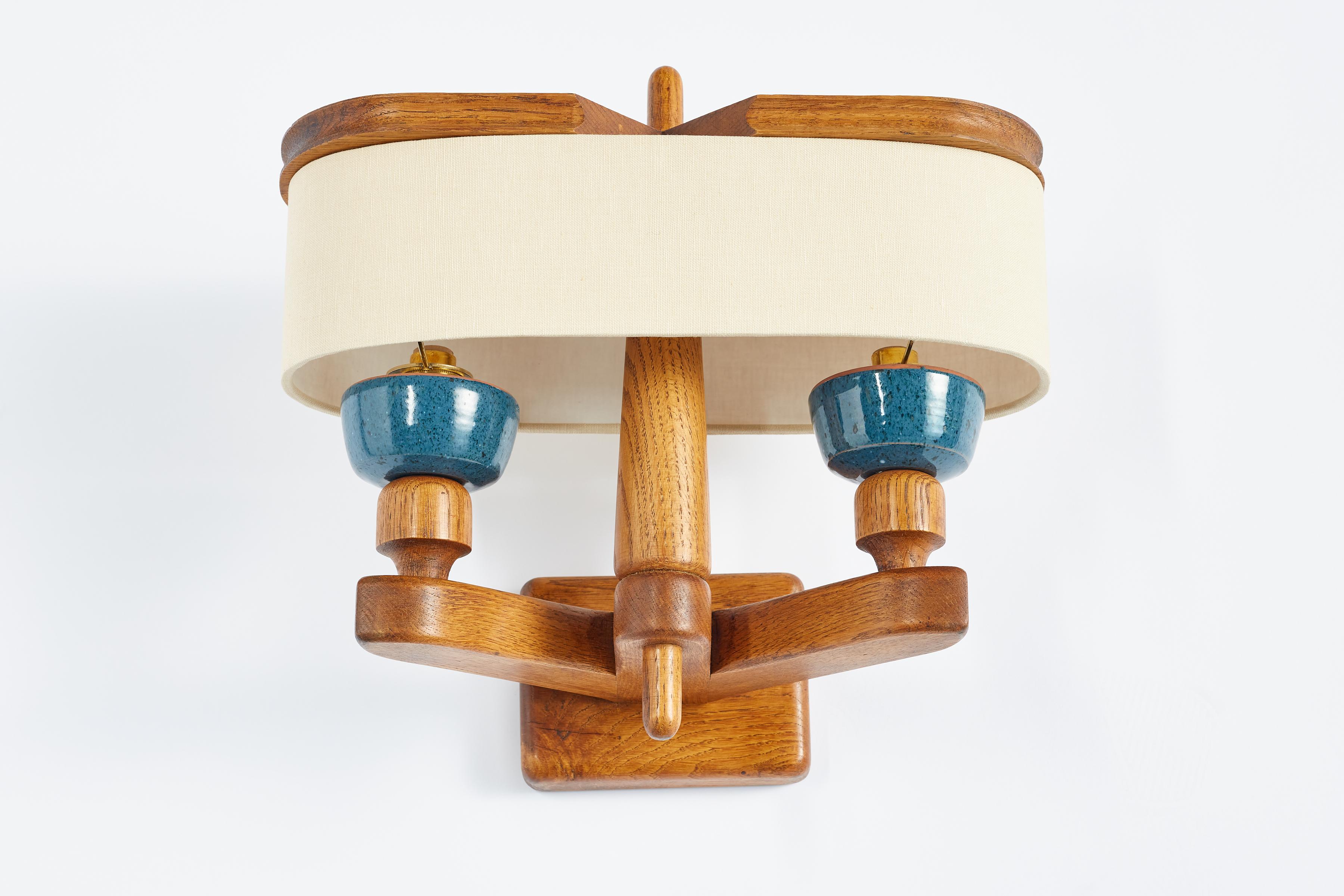 Guillerme et Chambron Ceramic Wall Sconce For Sale 13