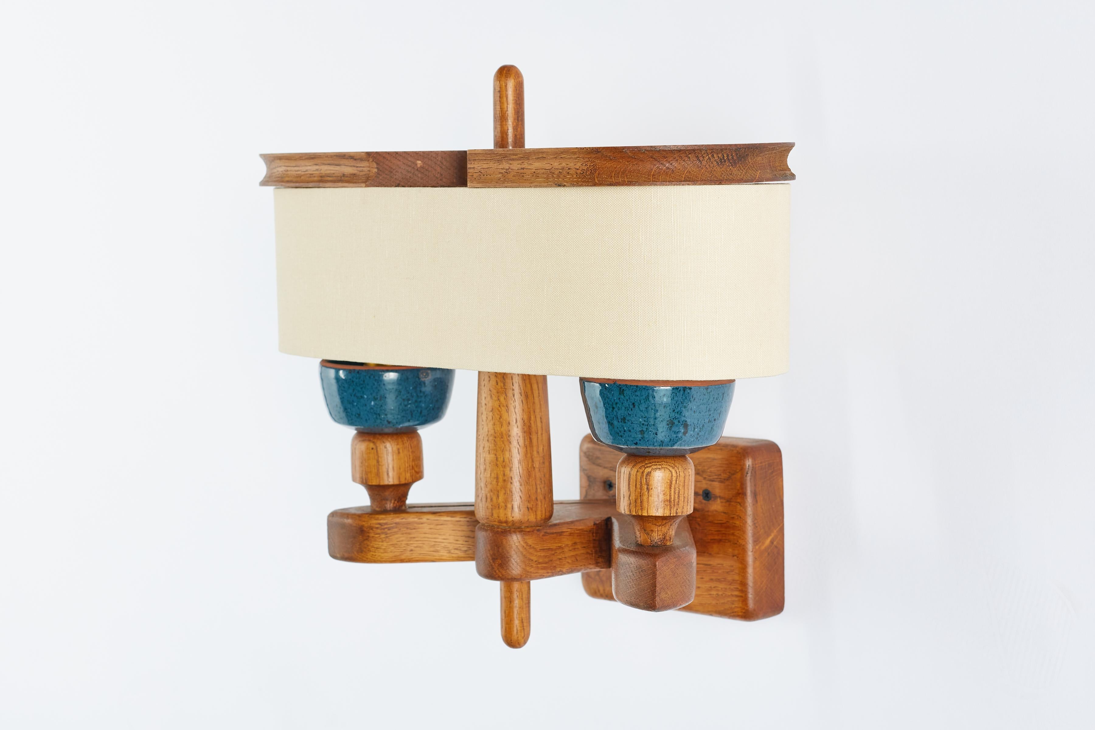 Guillerme et Chambron Ceramic Wall Sconce For Sale 1