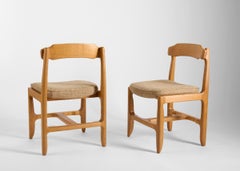 Guillerme et Chambron, Chaise Véronique, Set of Four Side Chairs, France, C 1970