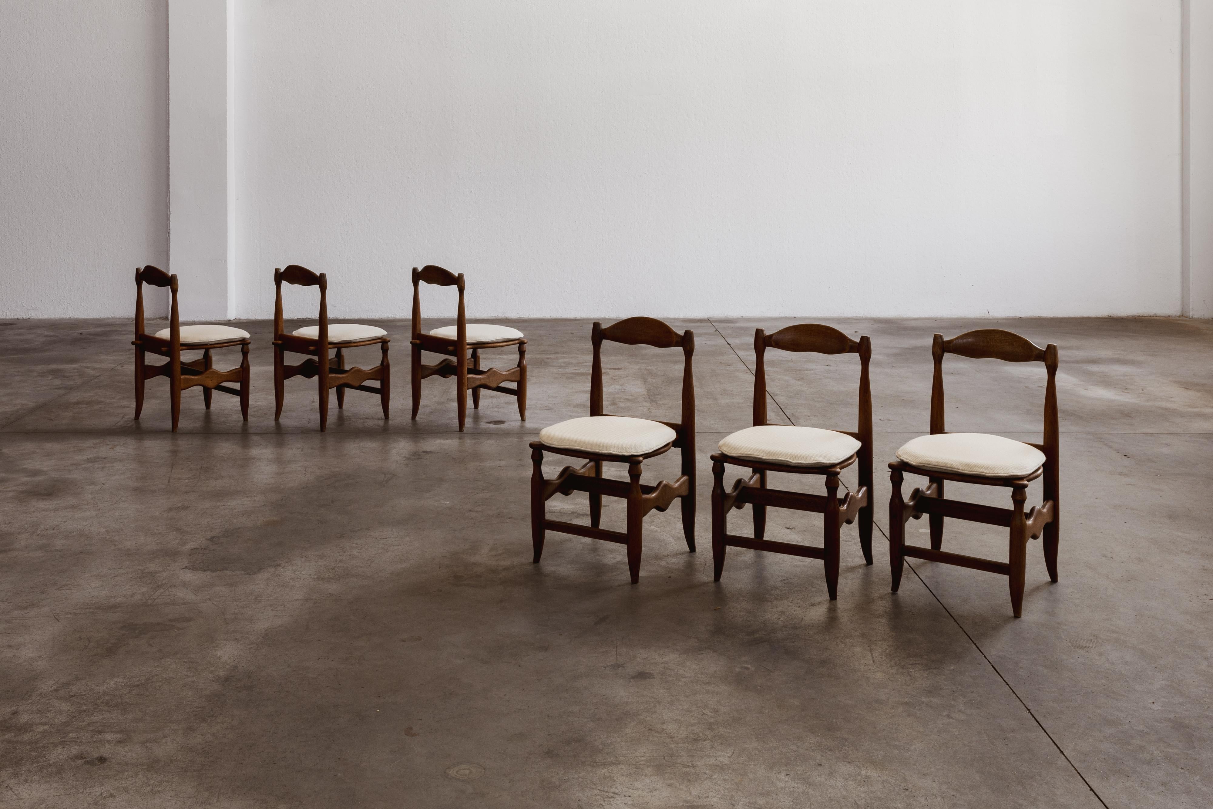 Esszimmerstühle Charlotte Guillerme et Chambron für Votre Maison, 1966, 6er-Set, Set im Angebot 4
