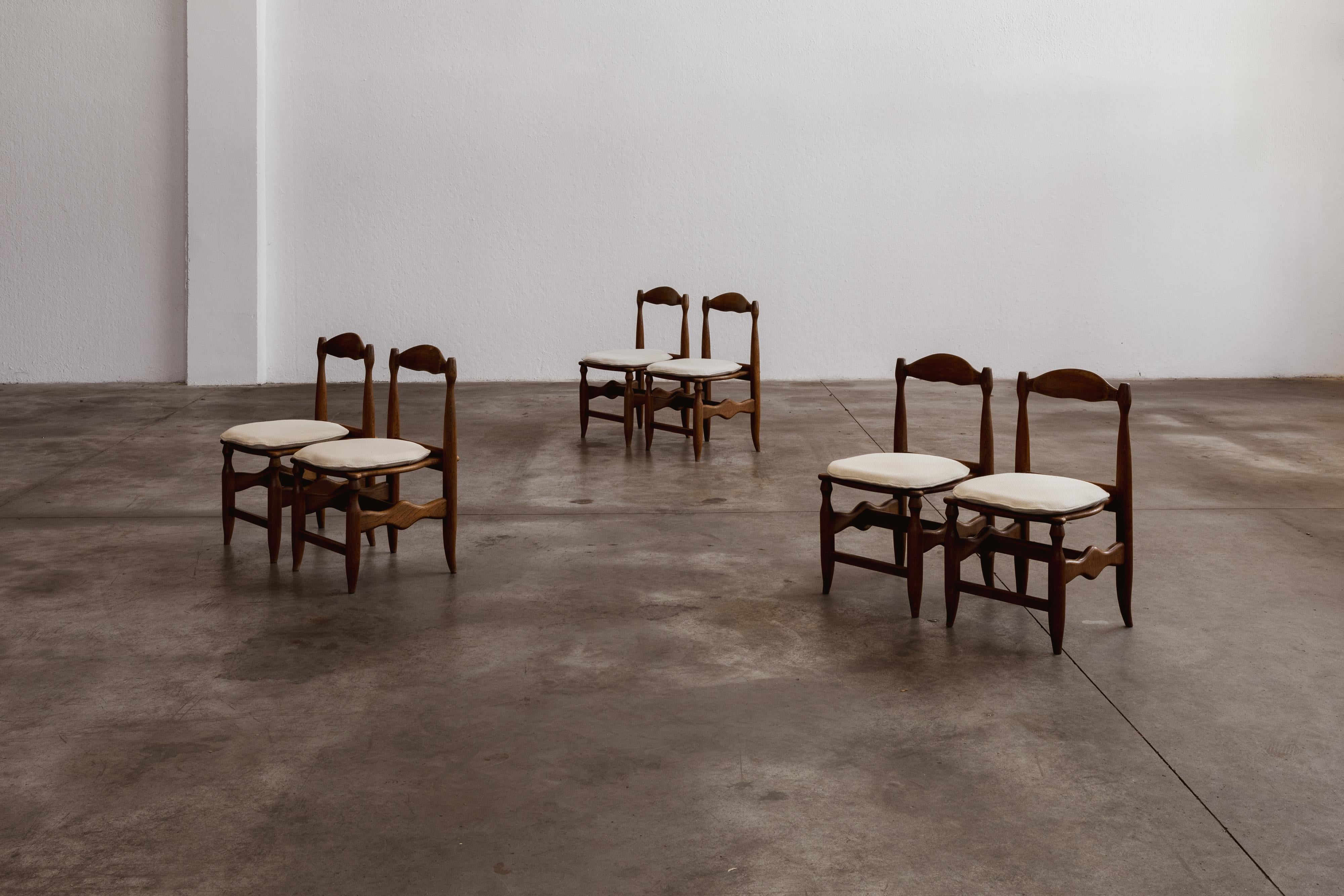 Esszimmerstühle Charlotte Guillerme et Chambron für Votre Maison, 1966, 6er-Set, Set im Angebot 6