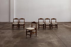 Guillerme et Chambron Sillas de comedor "Charlotte" para Votre Maison, 1966, Lote de 6
