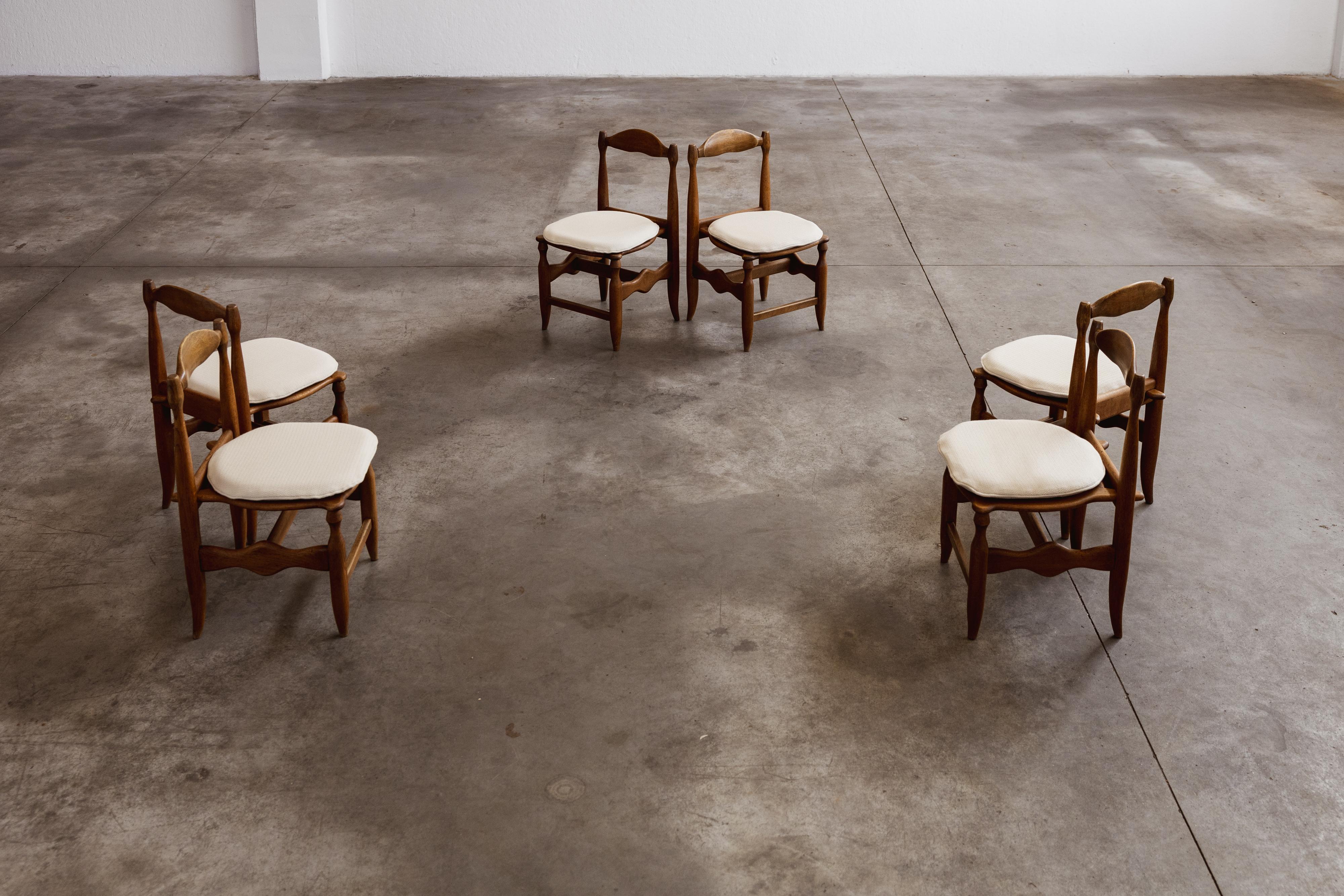 Esszimmerstühle Charlotte Guillerme et Chambron für Votre Maison, 1966, 6er-Set, Set im Angebot 2