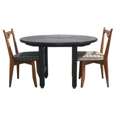 Mesa de comedor extensible con tablero circular Guillerme et Chambron